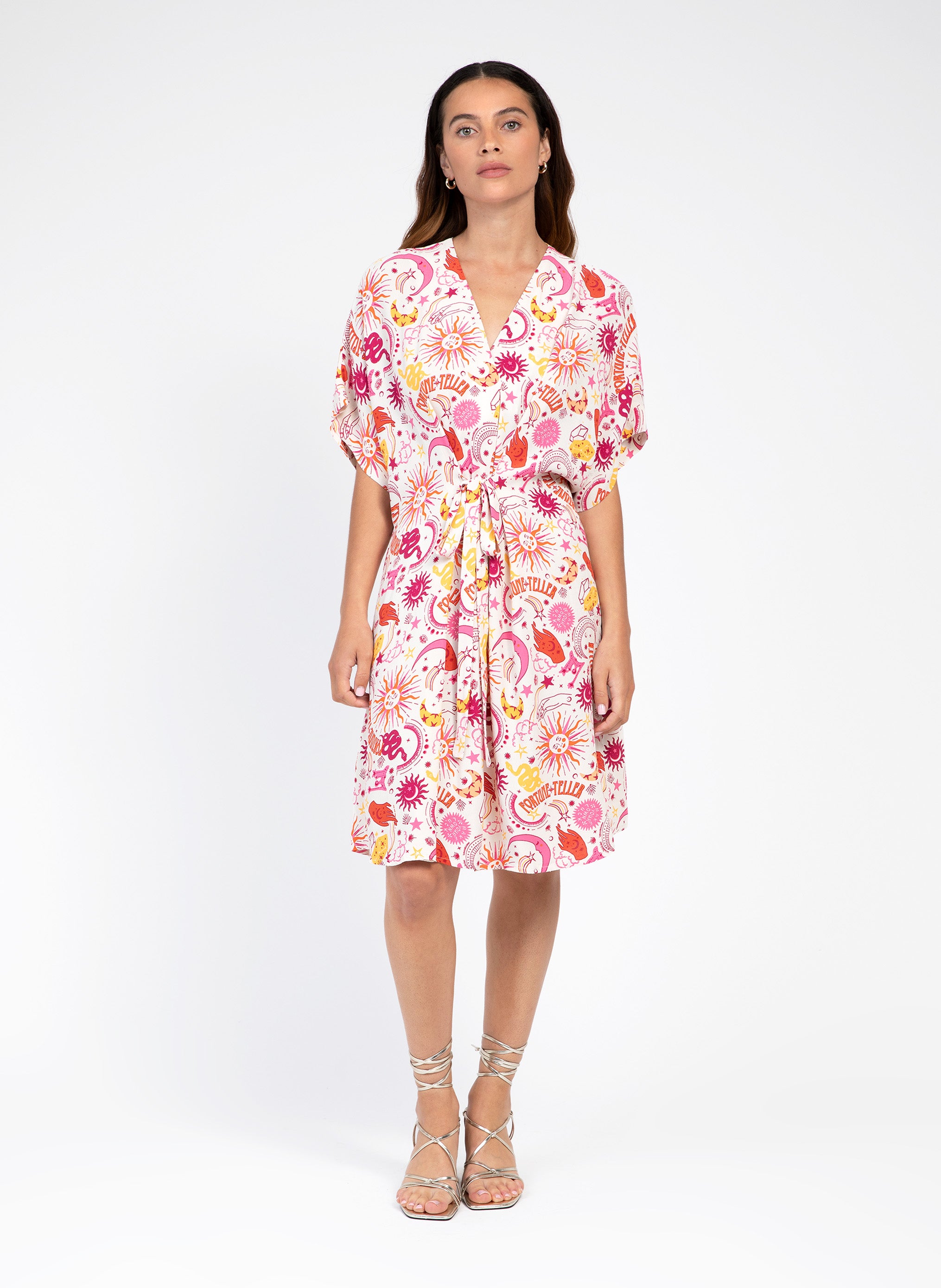 ROBE COURTE MALOUTY boho ecru