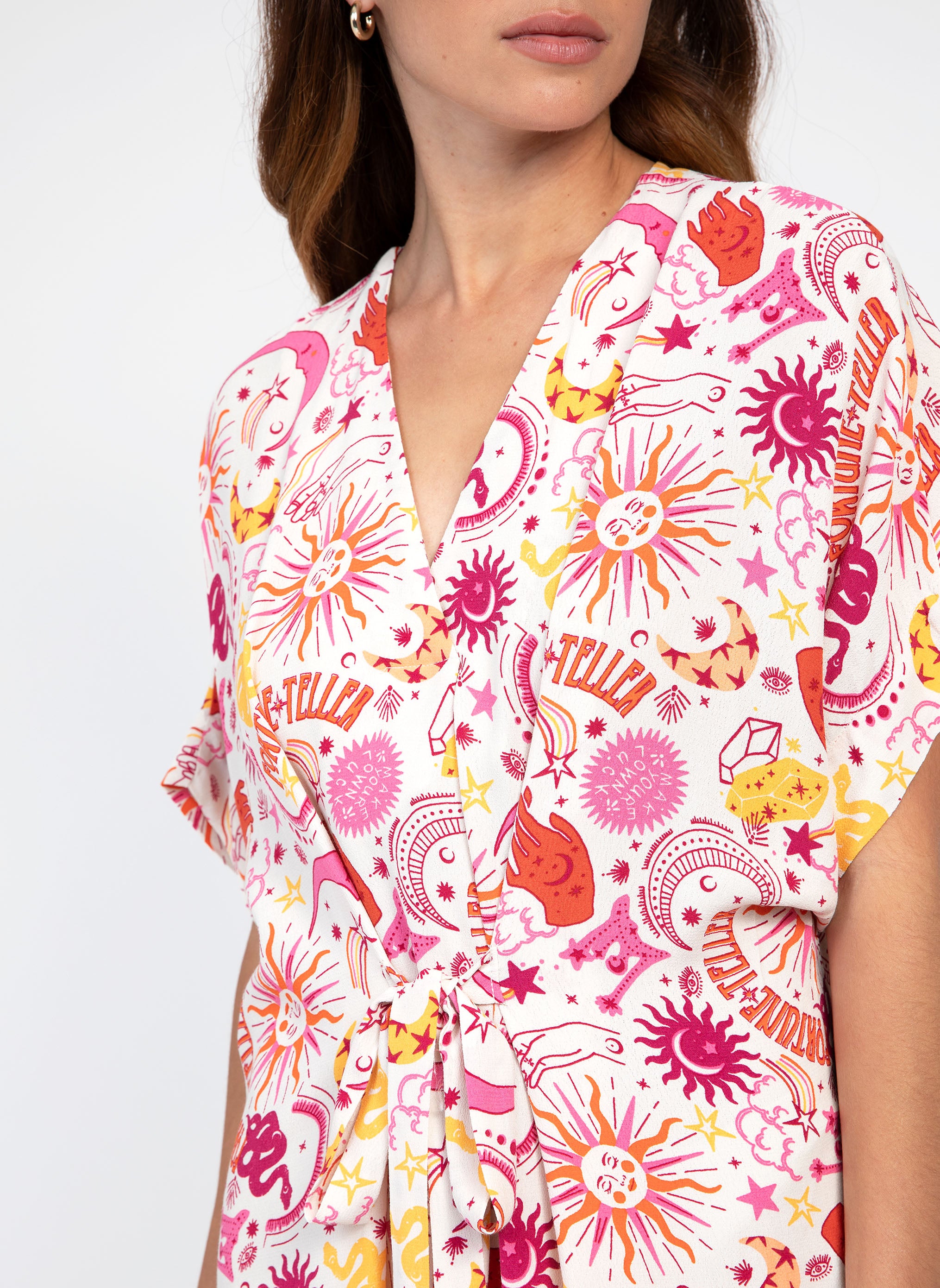 ROBE COURTE MALOUTY boho ecru