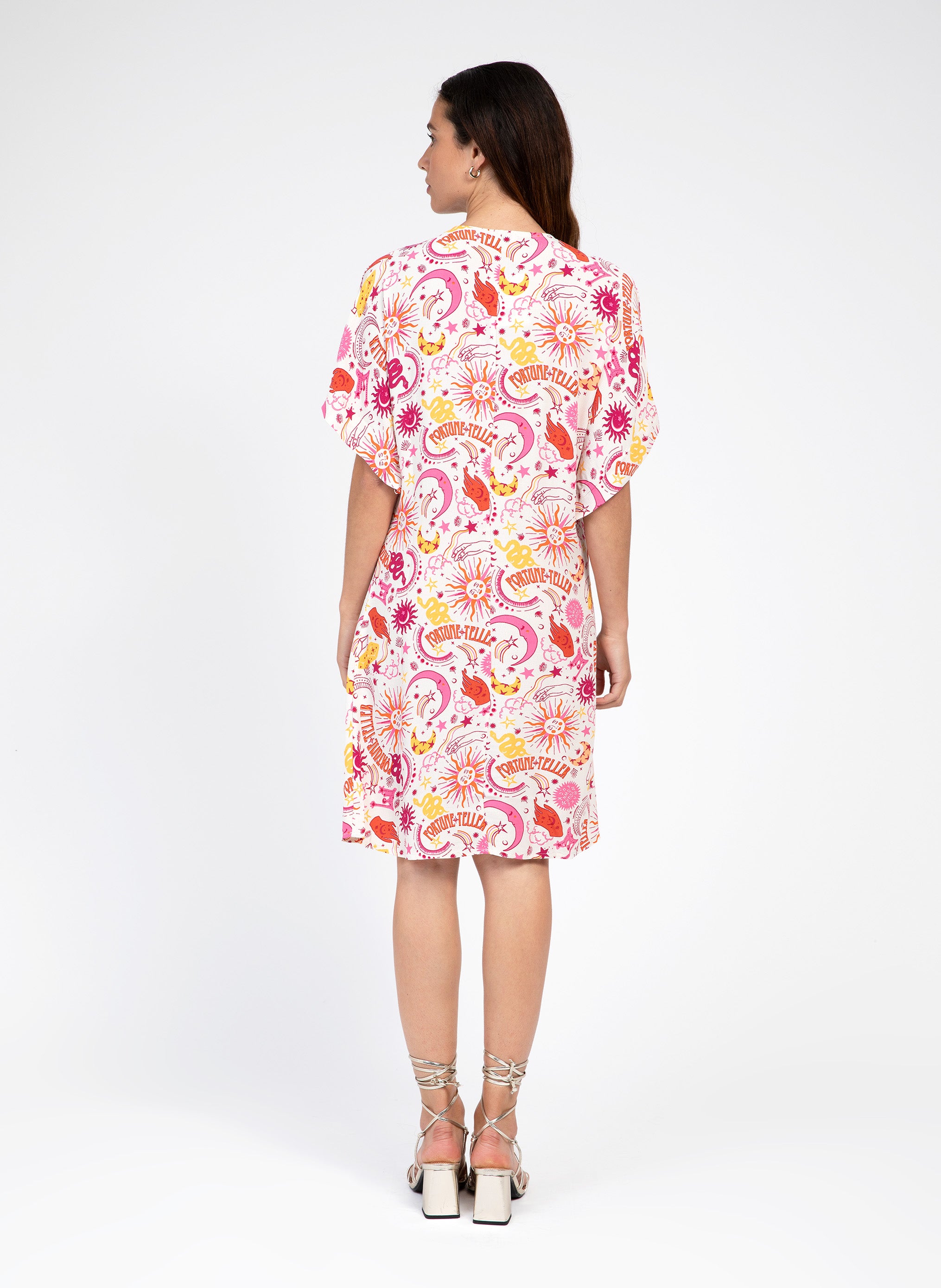 MALOUTY boho ecru SHORT DRESS