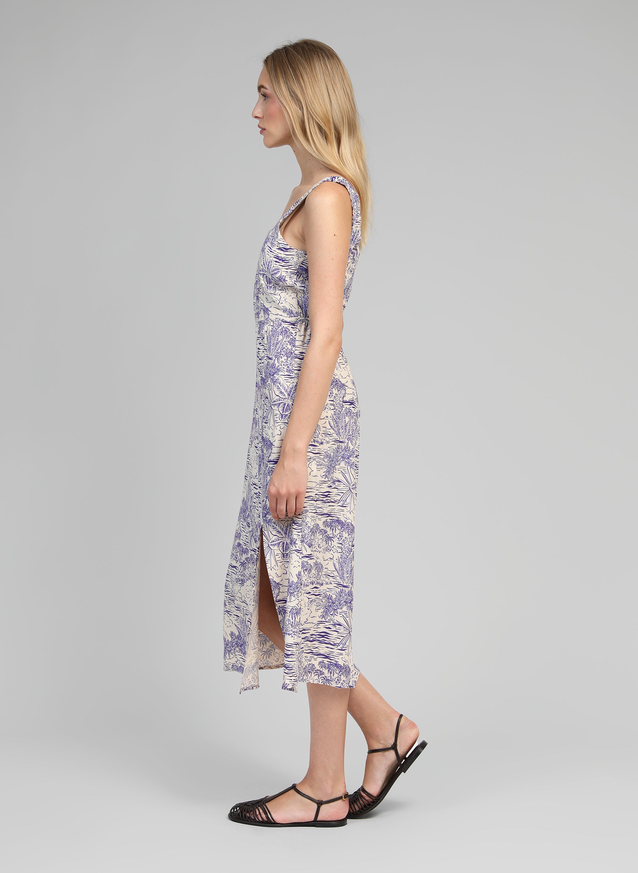 ROBE MIDI MANILY sajo bleu