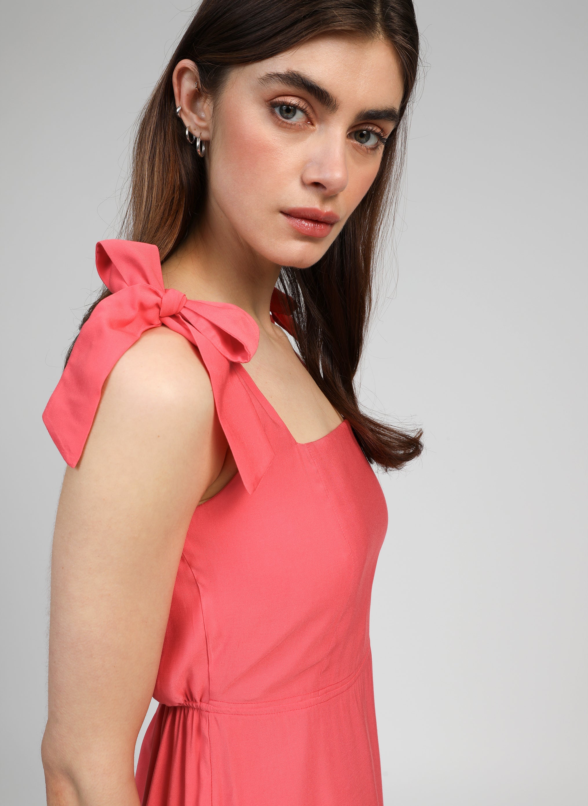 ROBE MIDI MANTA corail