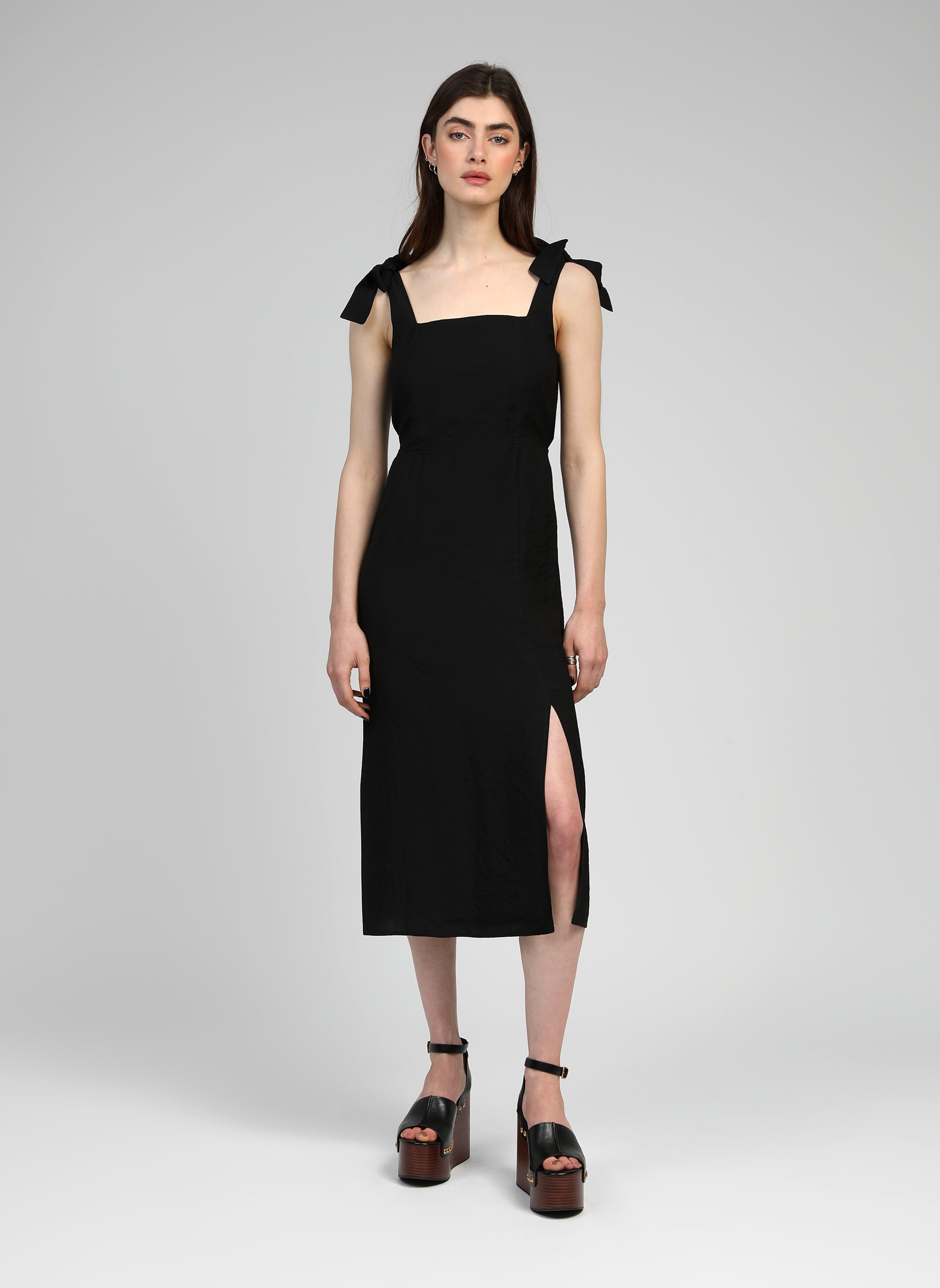 ROBE MIDI MANTIA noir