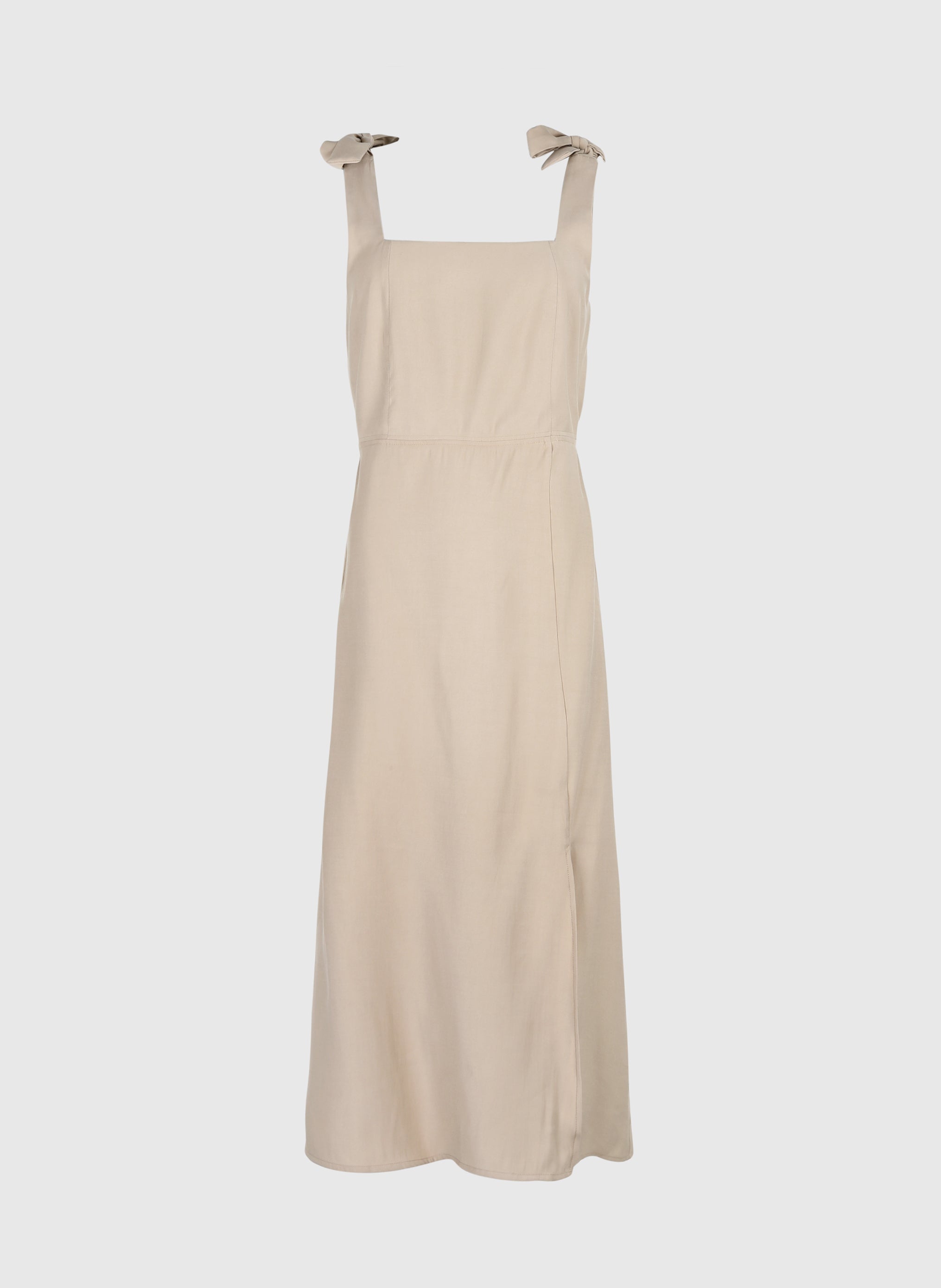 ROBE MIDI MANTA beige