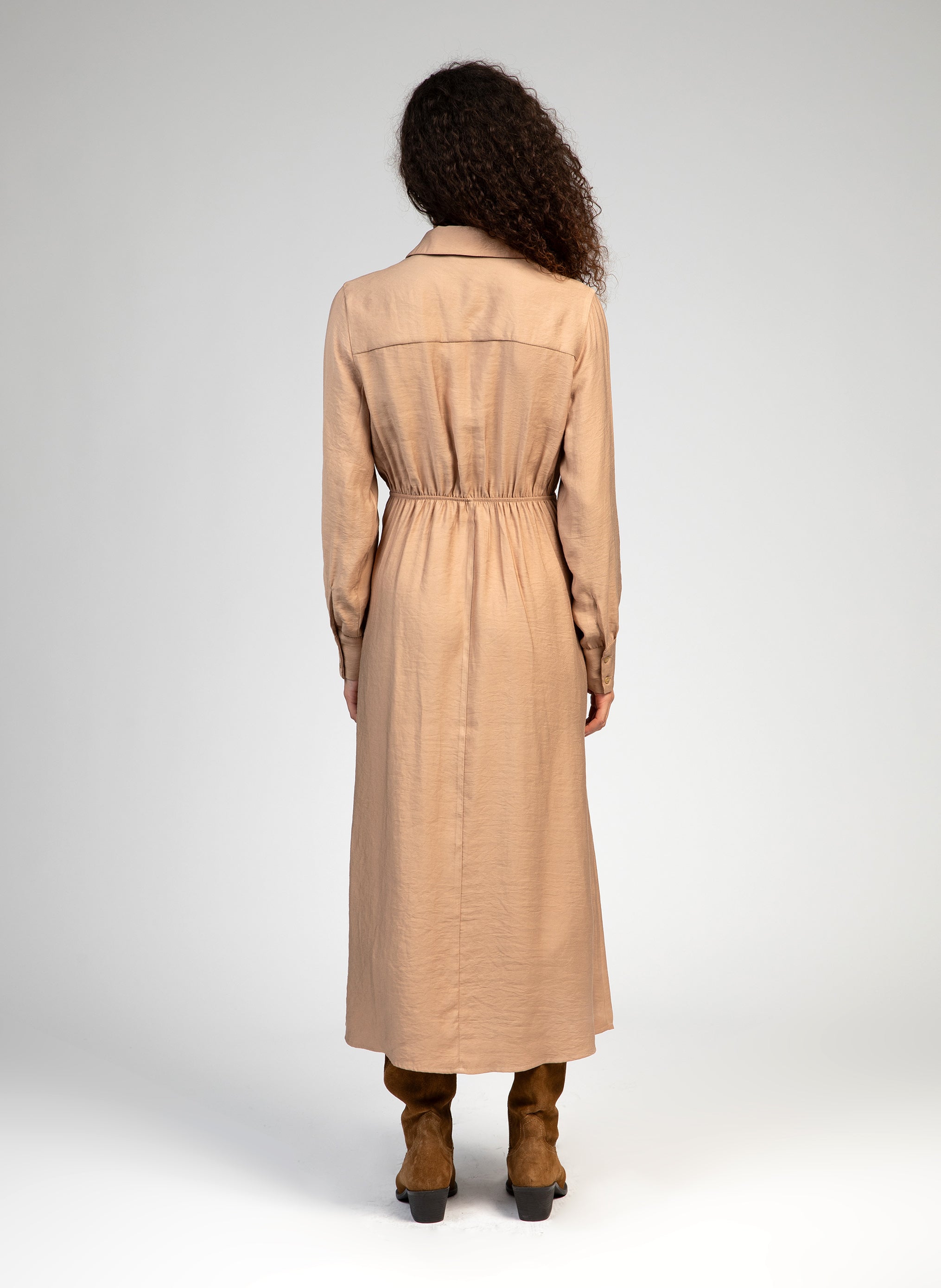 ROBE LONGUE MARBARA noisette