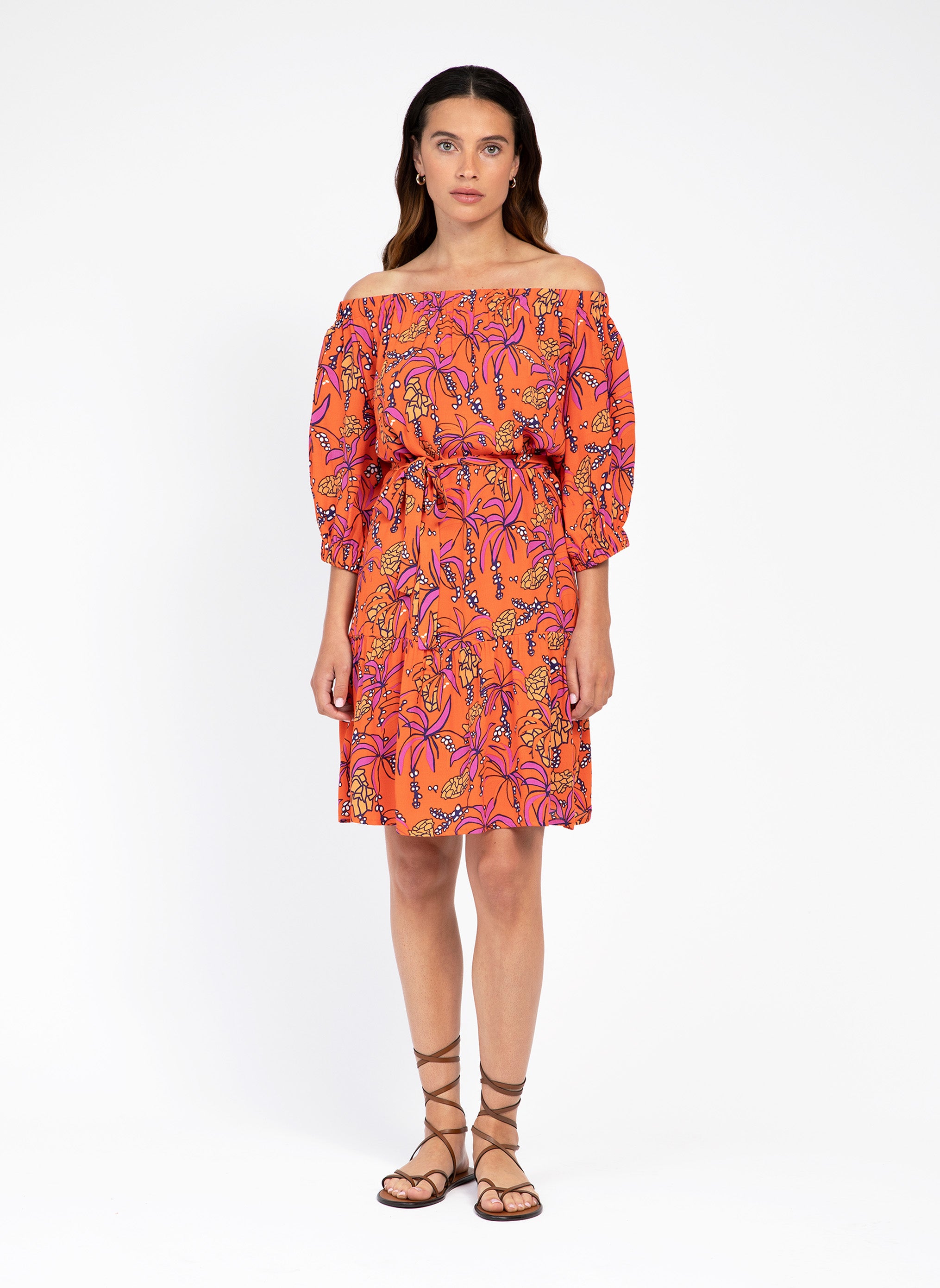 MARILA noveta orange SHORT DRESS