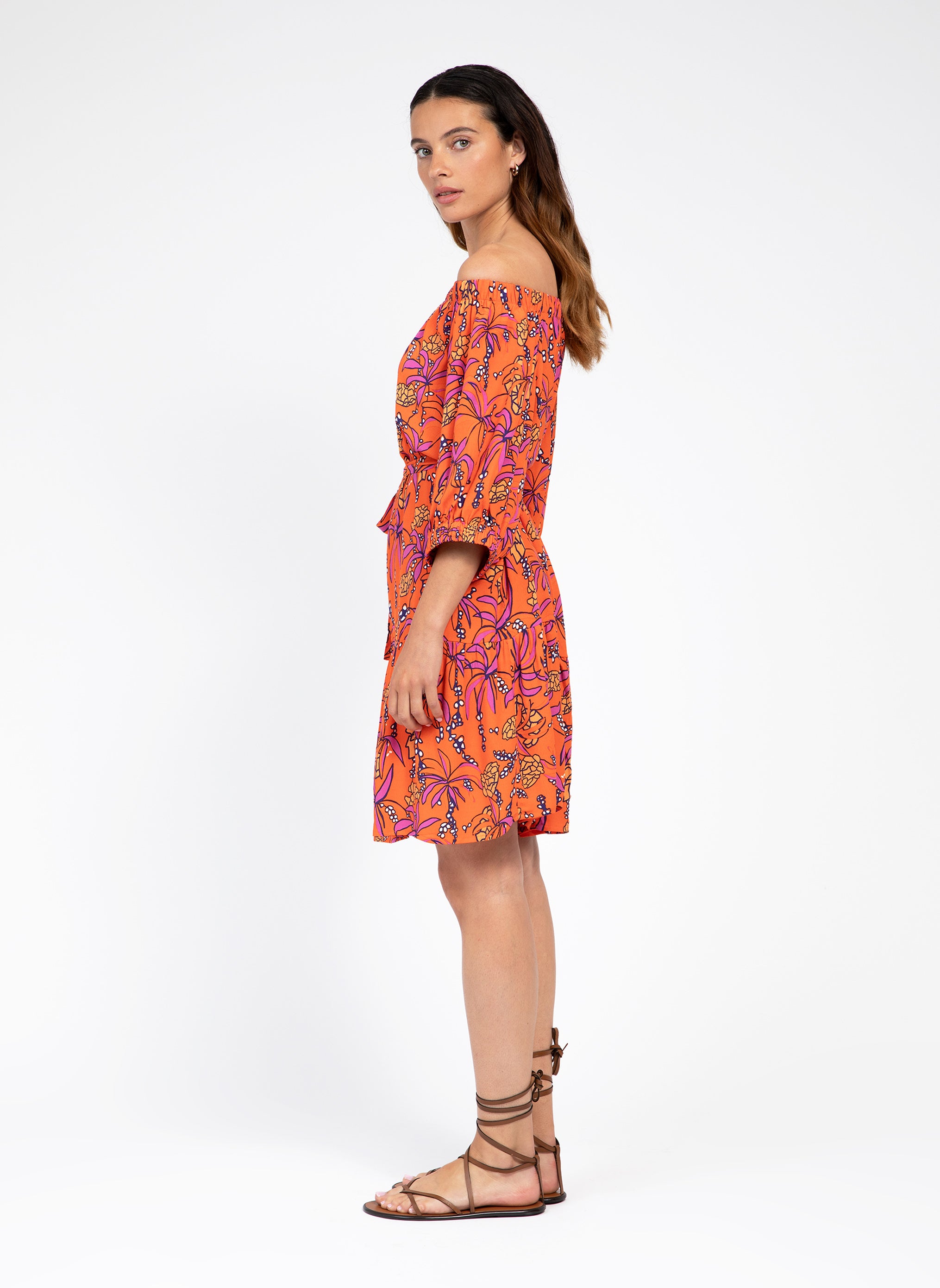 MARILA noveta orange SHORT DRESS