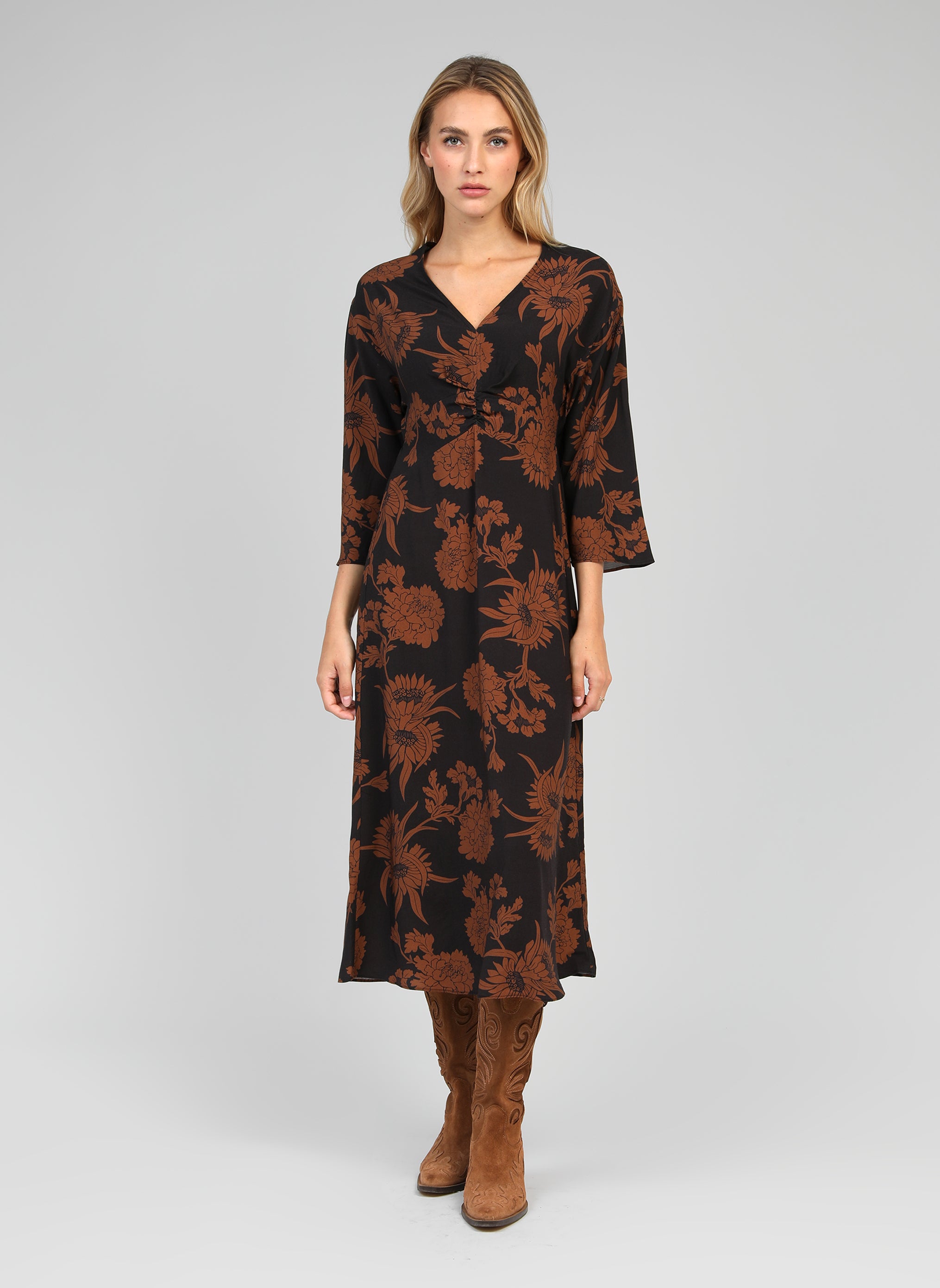 ROBE MIDI MASAMY floflo caramel