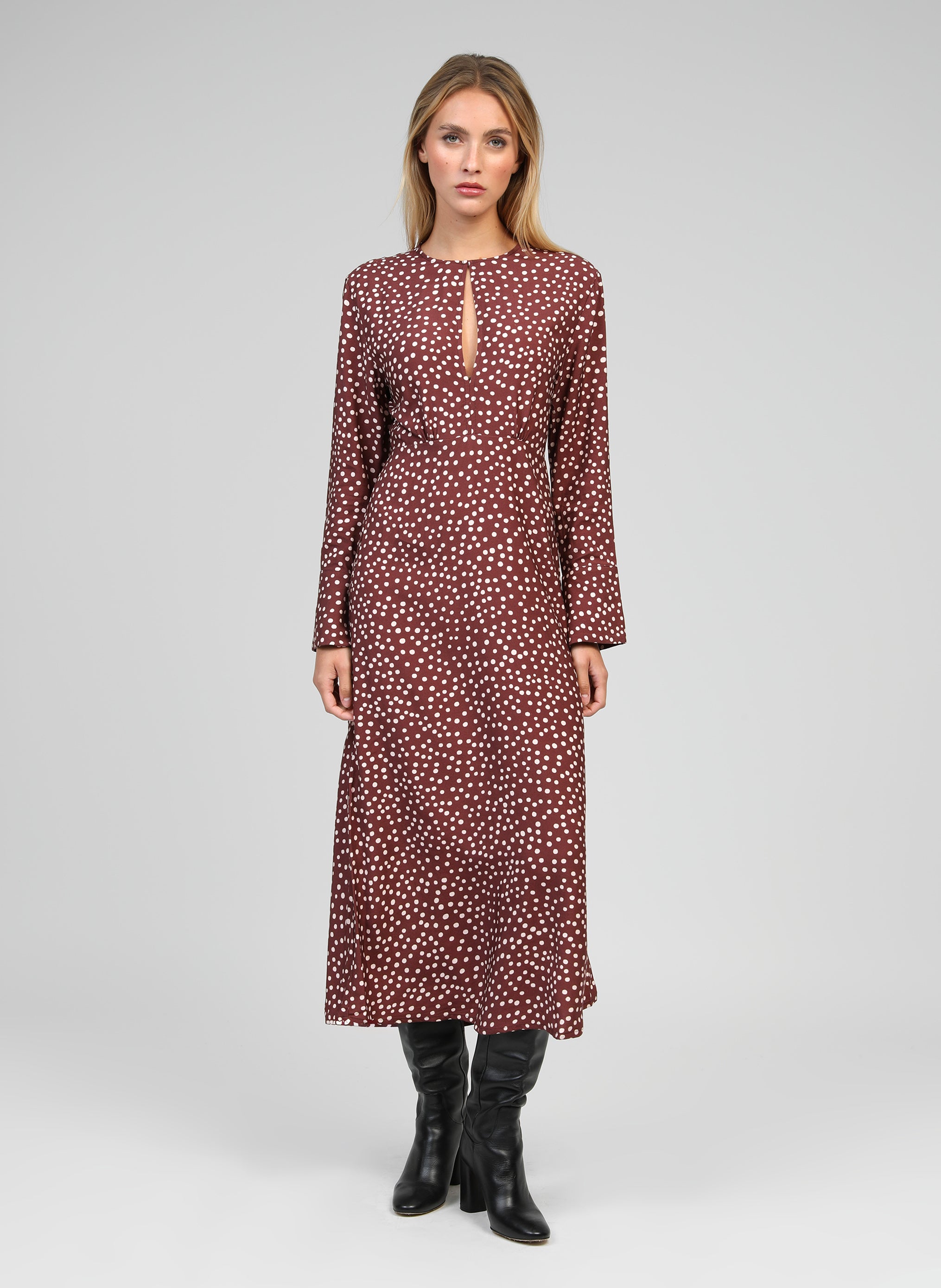 ROBE MIDI MASELMA jakaranda choco