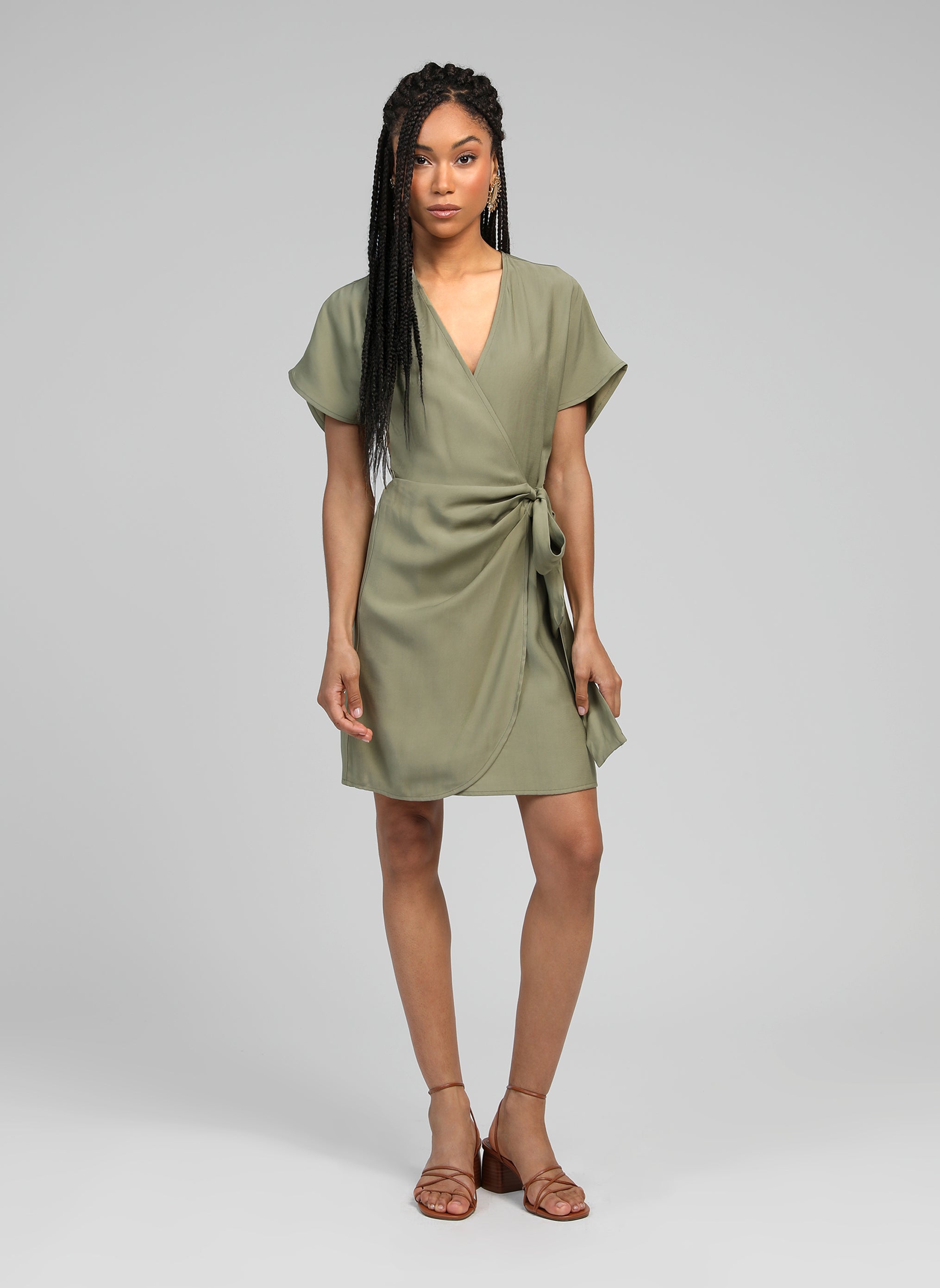 ROBE MIDI MELANA militaire