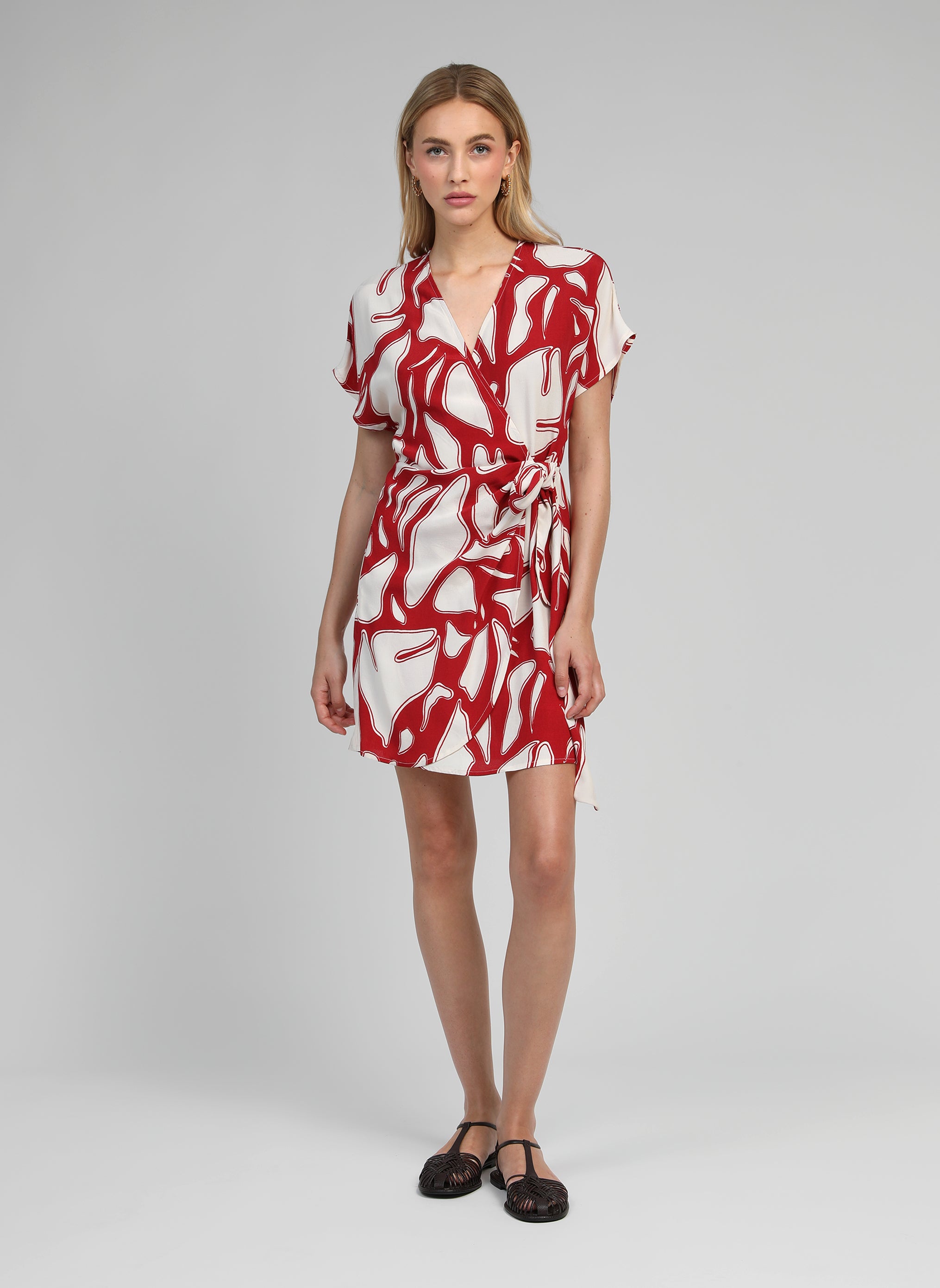 ROBE LONGUE MELANIA flame cerise