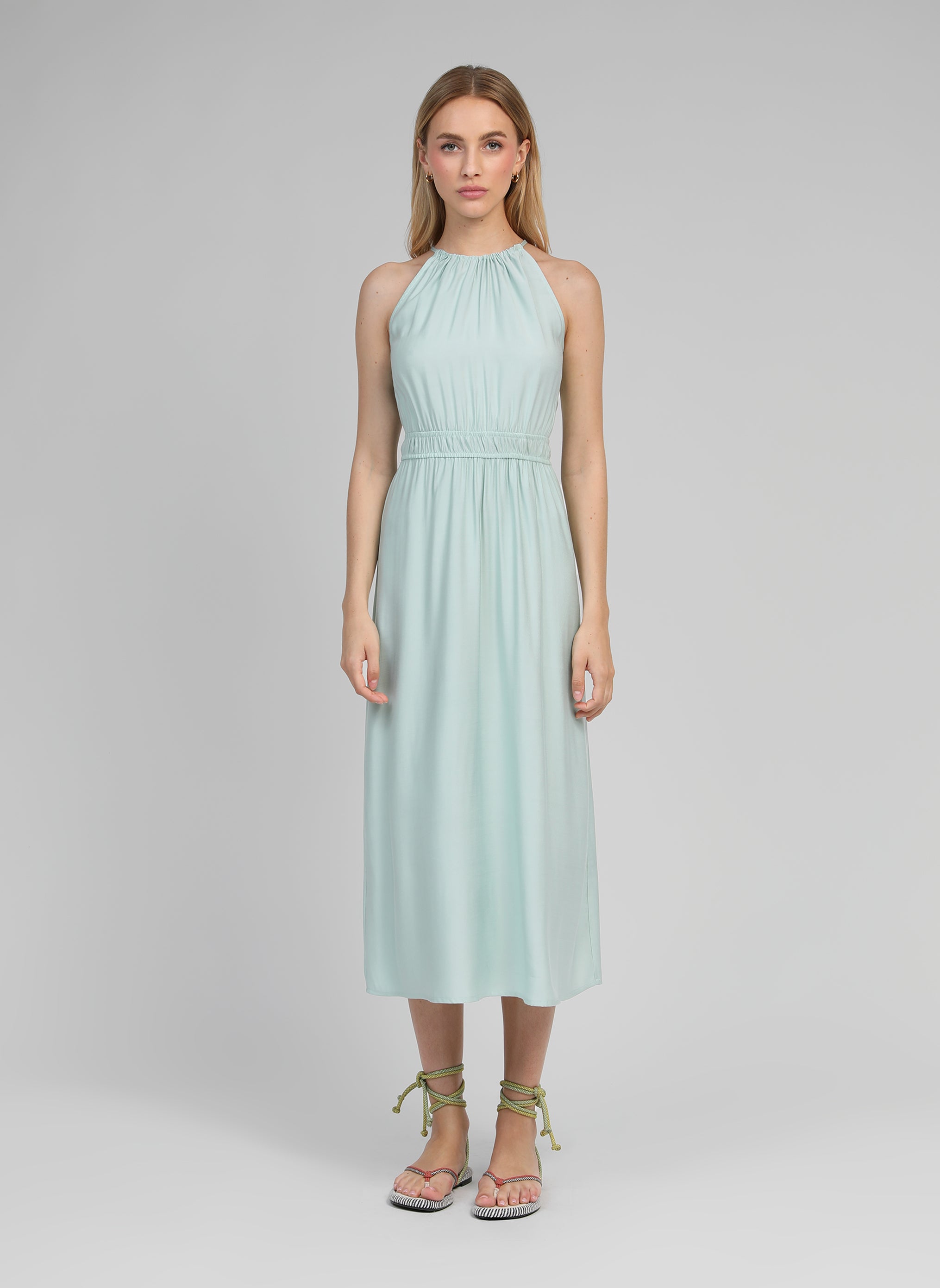 ROBE LONGUE MENDALY celadon