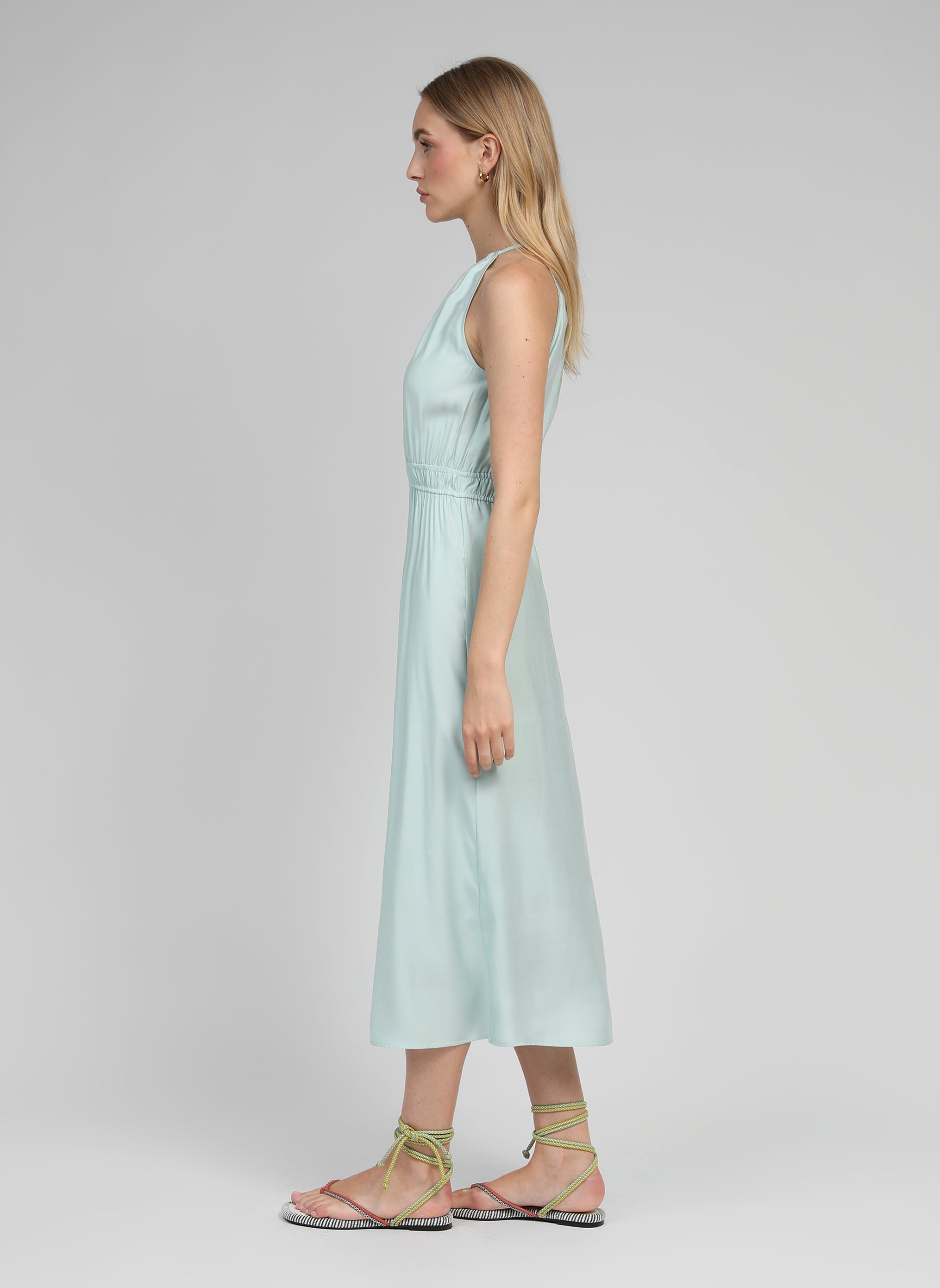 ROBE LONGUE MENDALY celadon