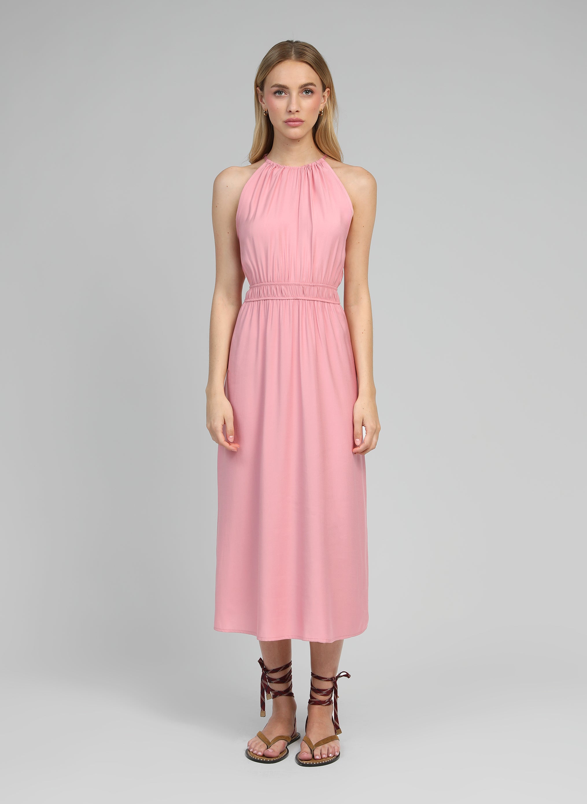 ROBE LONGUE MENDALY rose