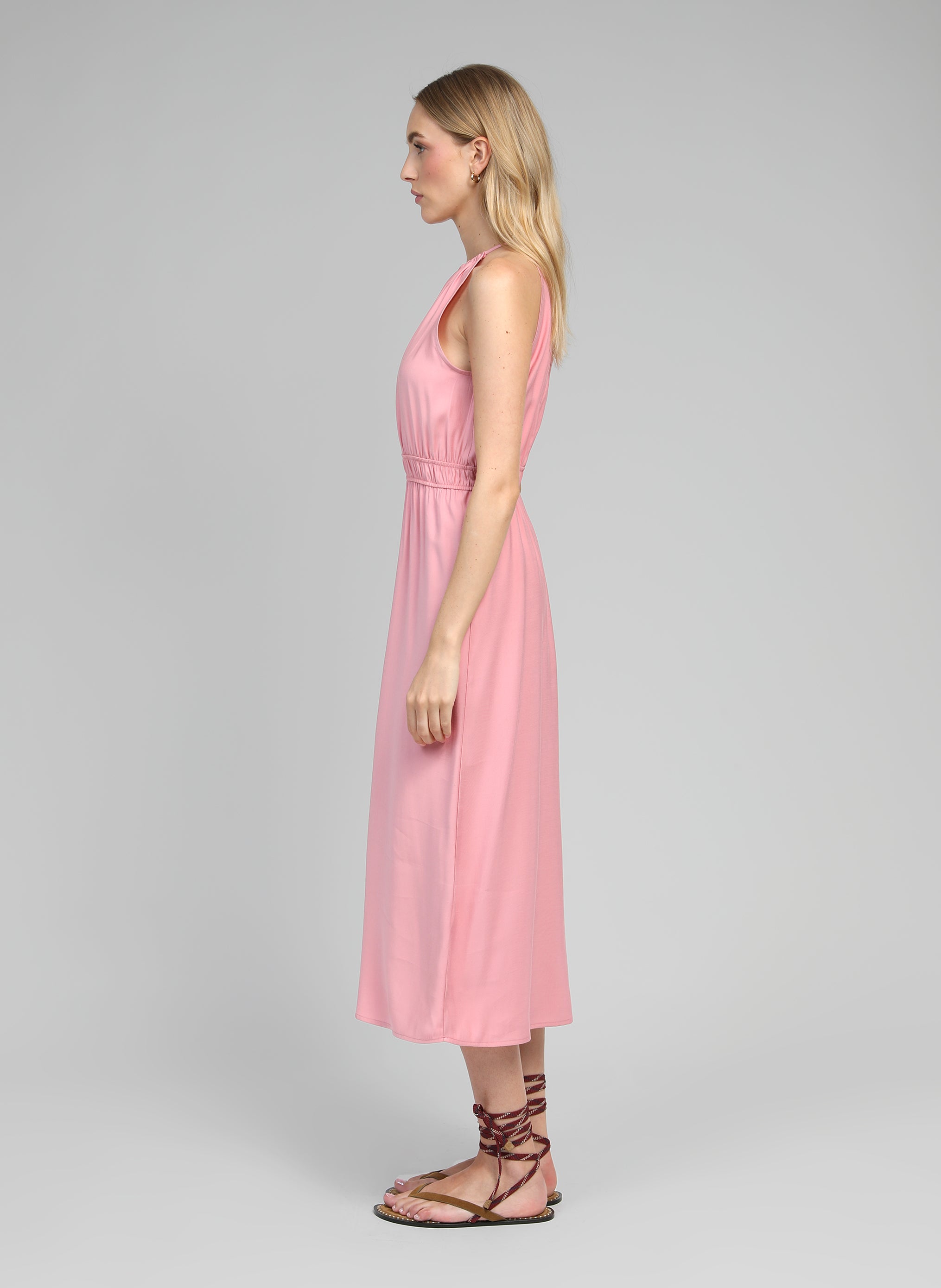 ROBE LONGUE MENDALY rose