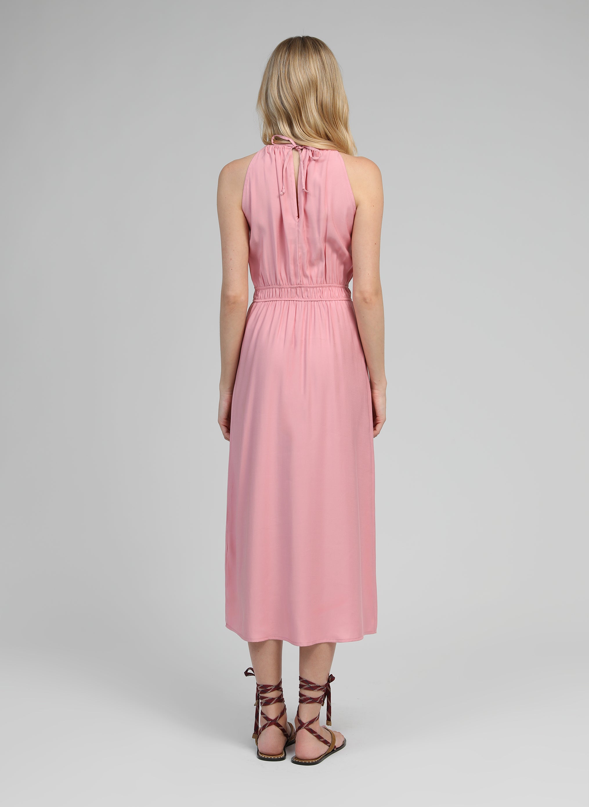 ROBE LONGUE MENDALY rose