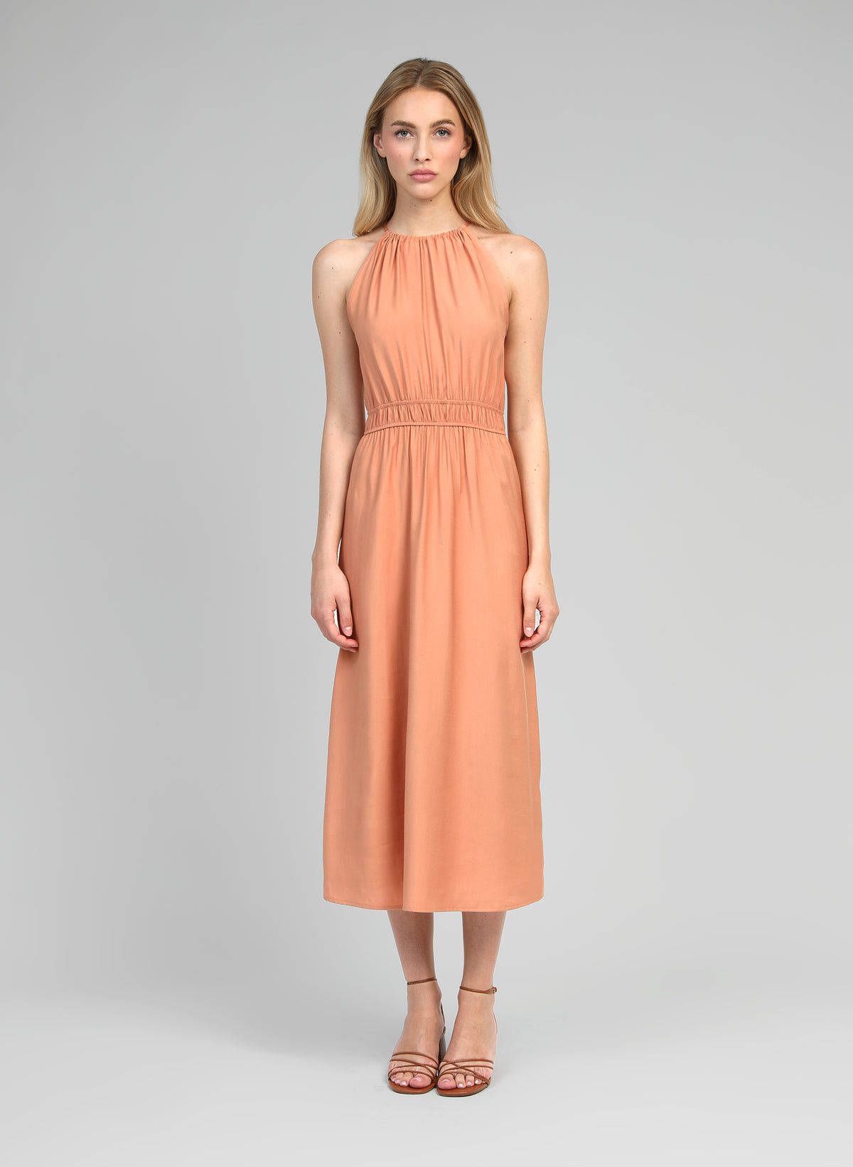 ROBE MIDI MENDALY terracotta