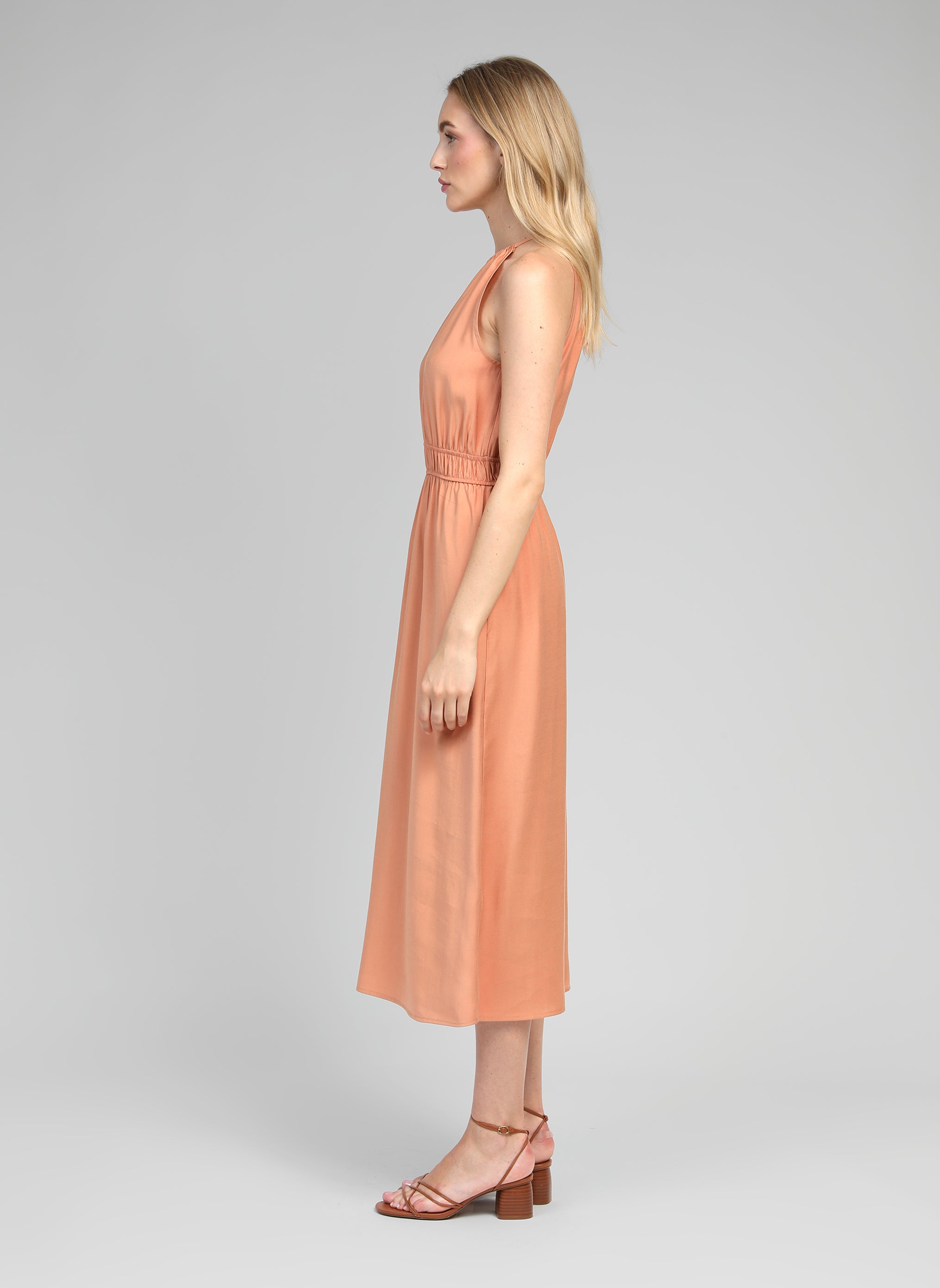 MENDALY LONG DRESS terracotta