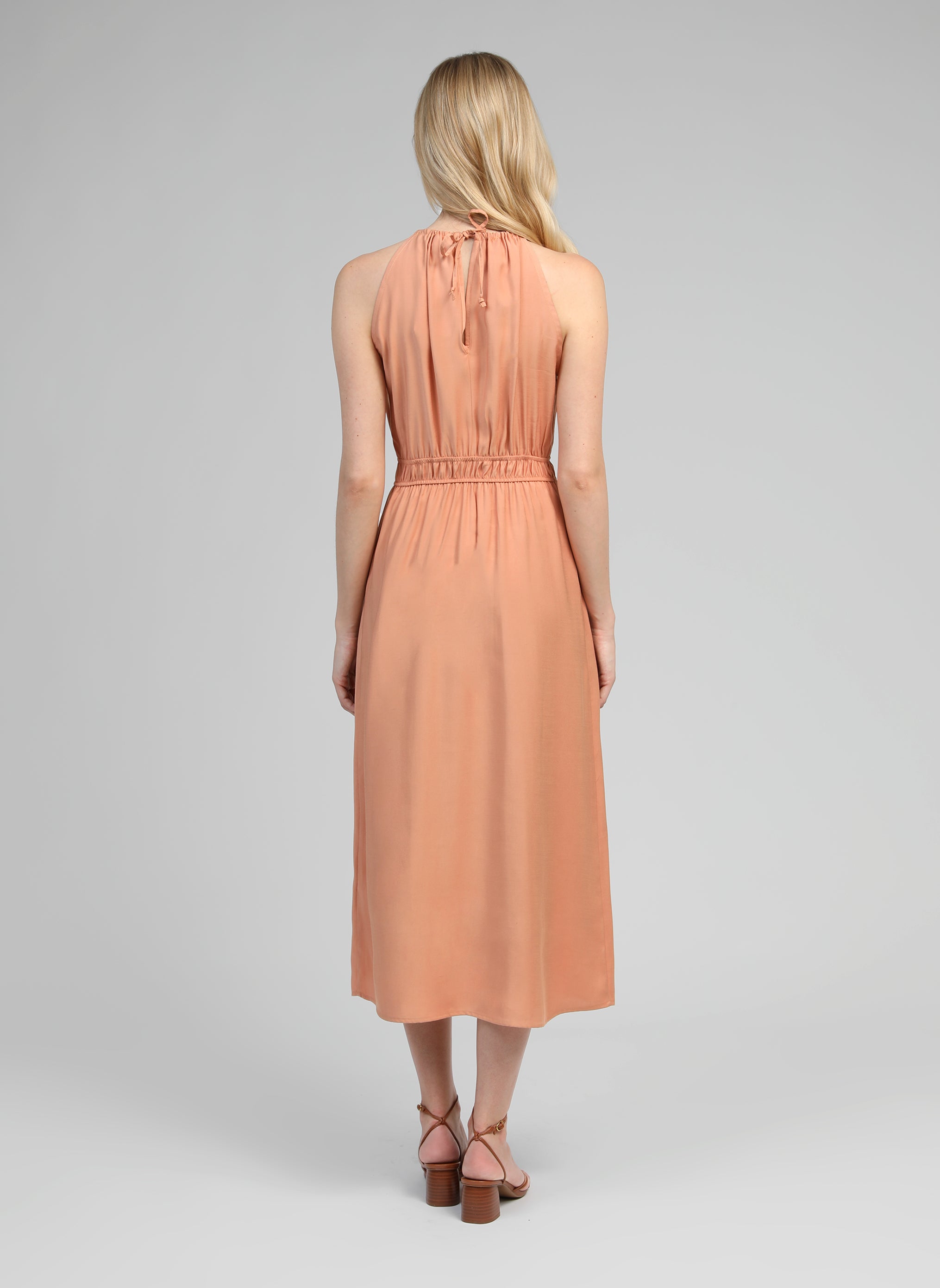 MENDALY LONG DRESS terracotta