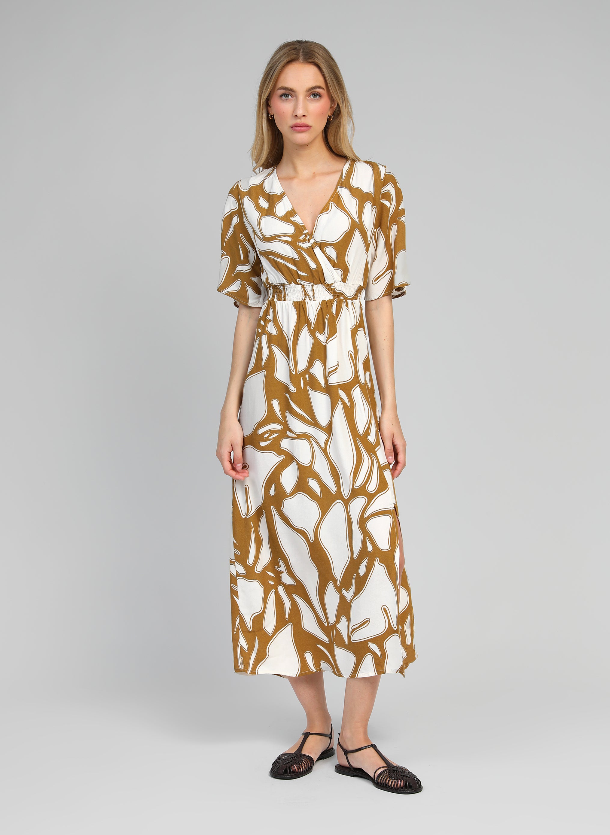 ROBE LONGUE MESUNA flame olive