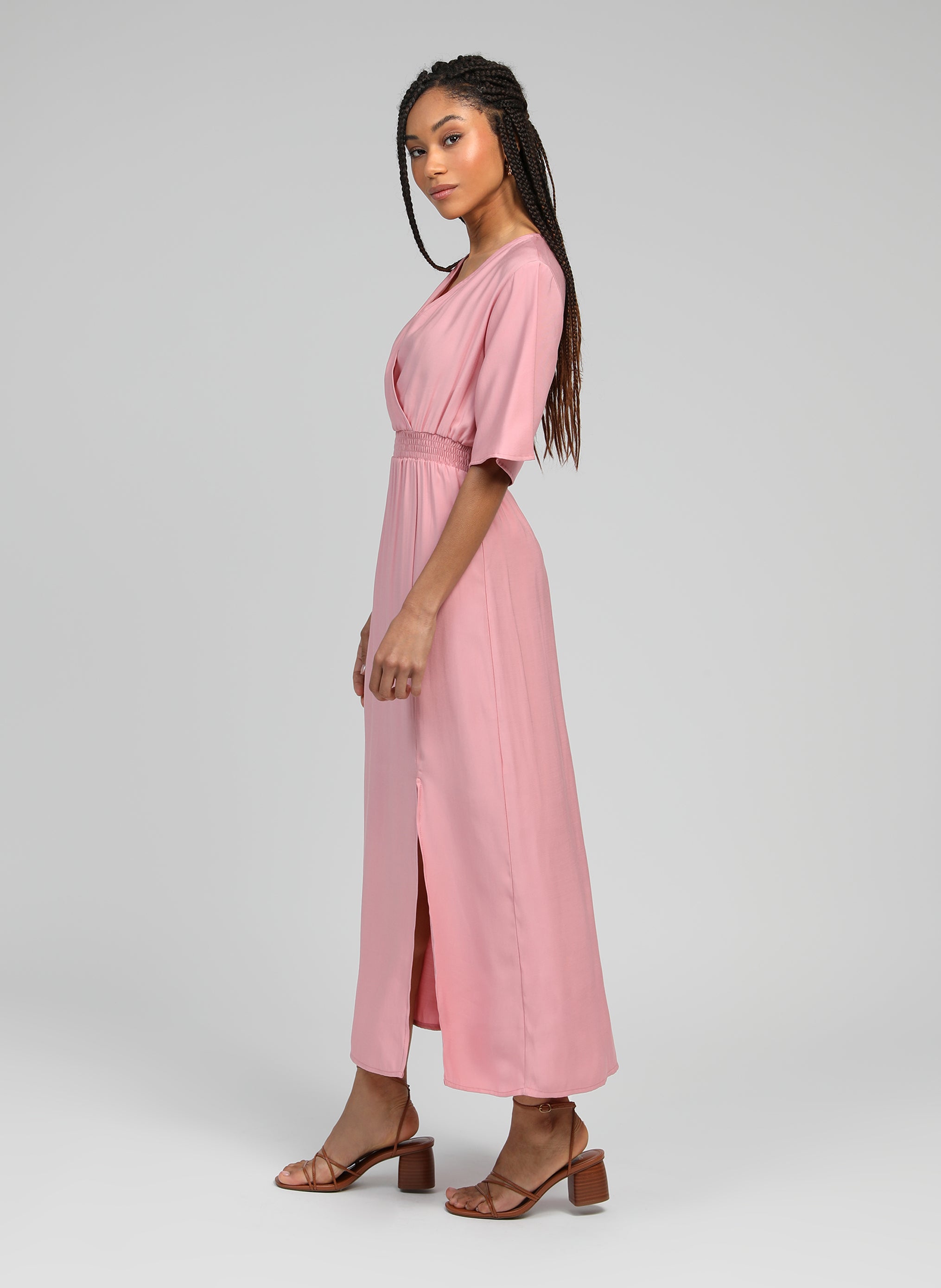 ROBE LONGUE MESUN rose