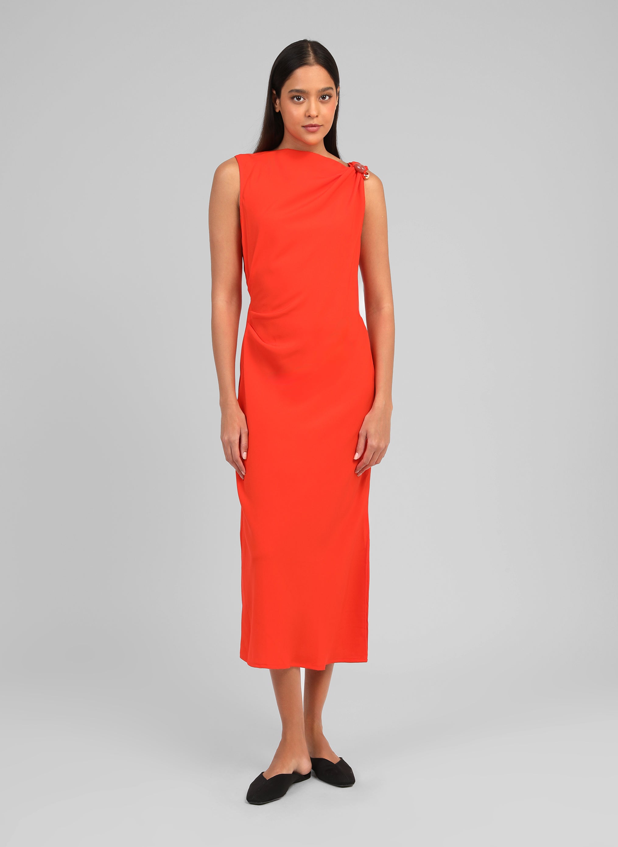 ROBE MIDI MILANA piment