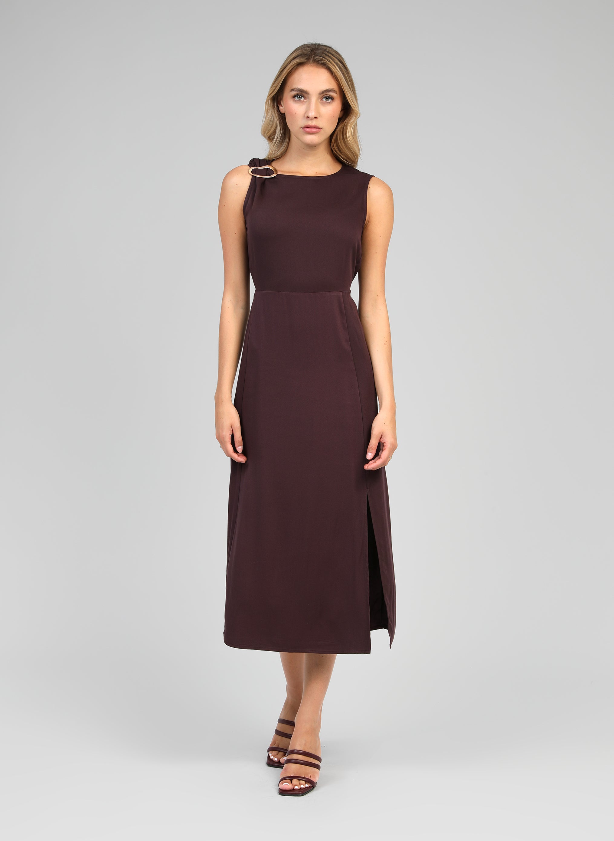 ROBE MIDI MYSTRAL wine