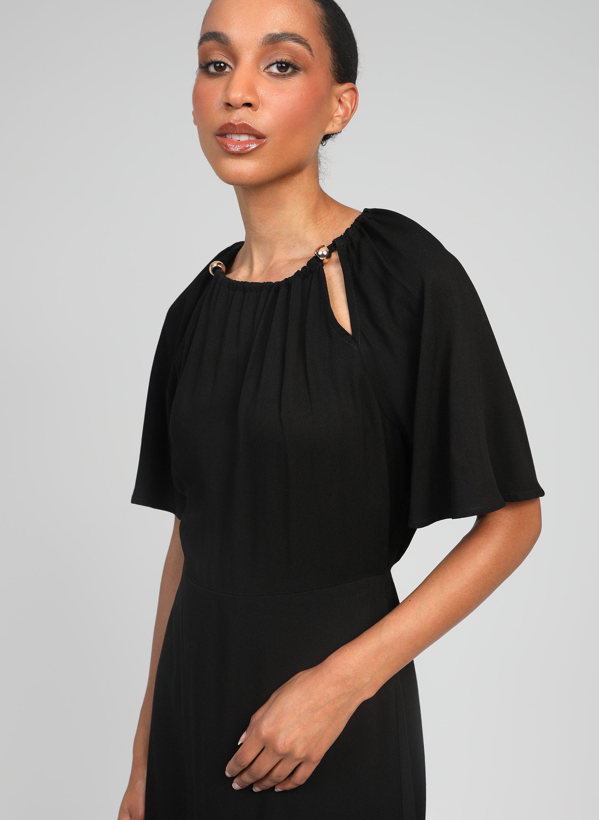 ROBE LONGUE MORIANA noir
