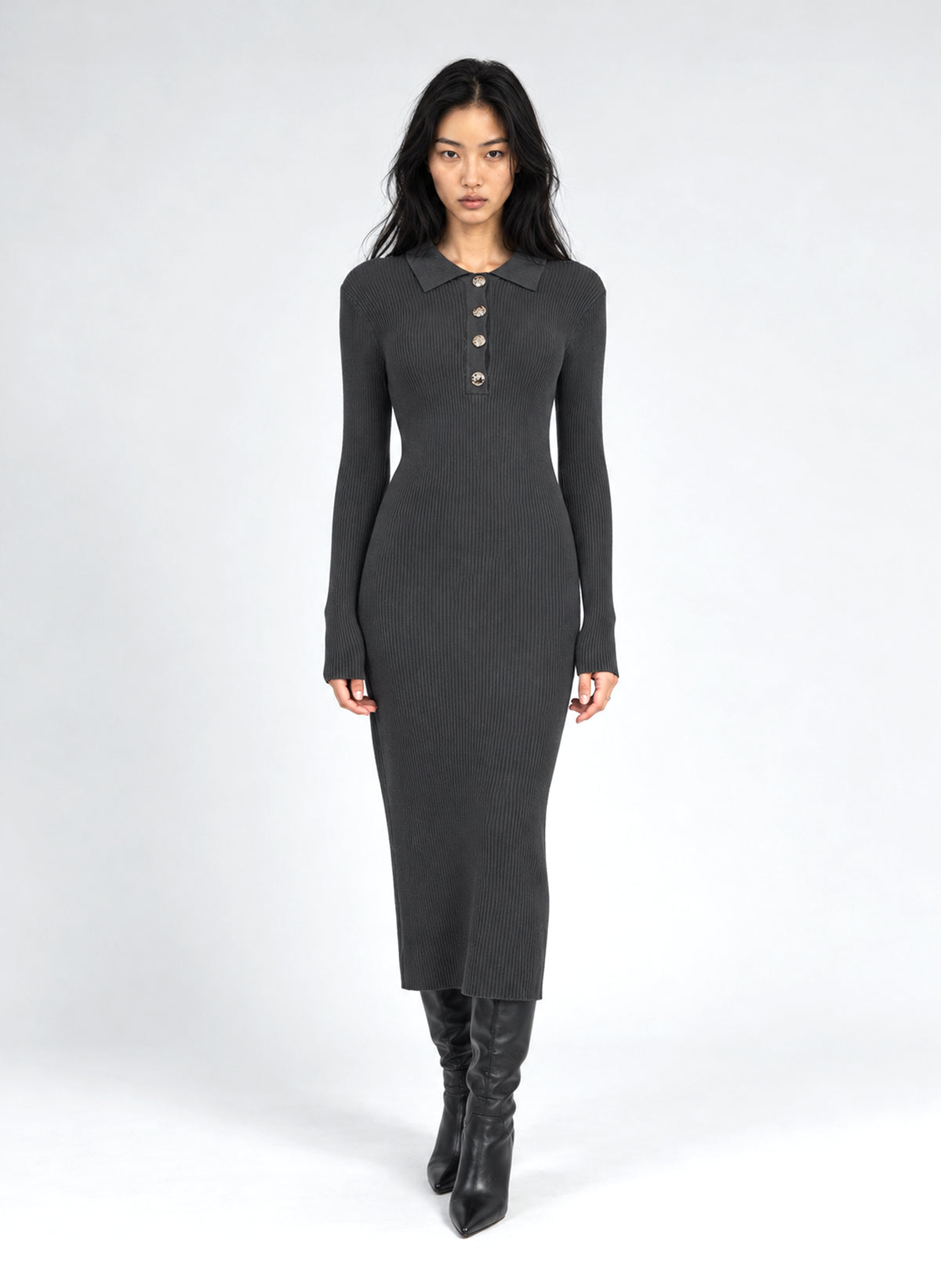 NABOLA Sweater Dress, Charcoal Gray