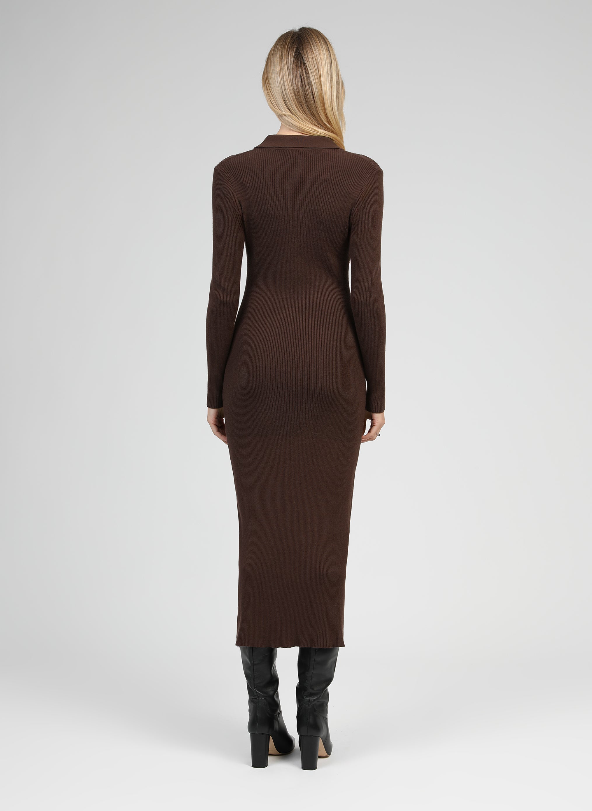 ROBE LONGUE NABOLO marron