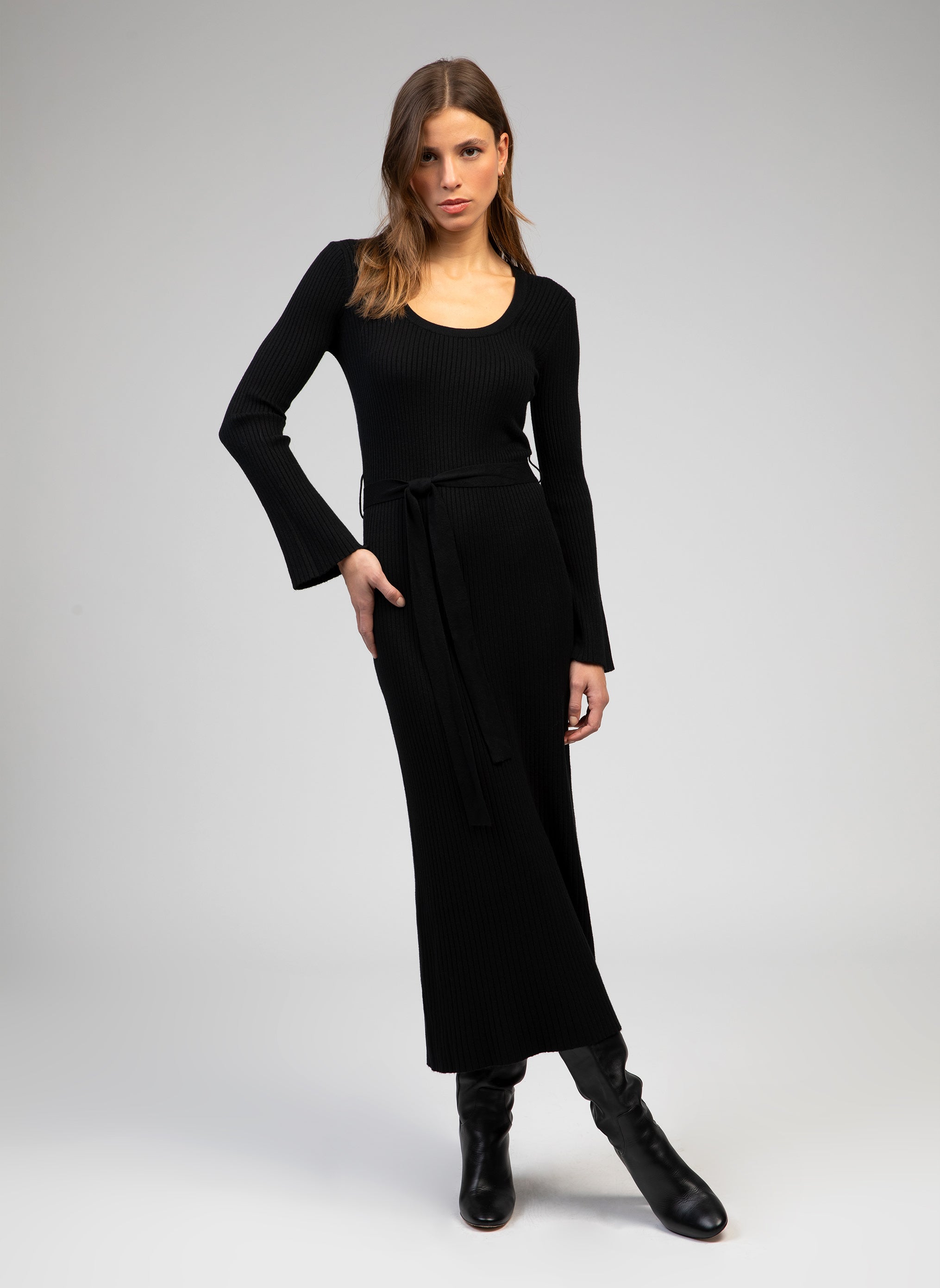 ROBE LONGUE NAKAMA noir