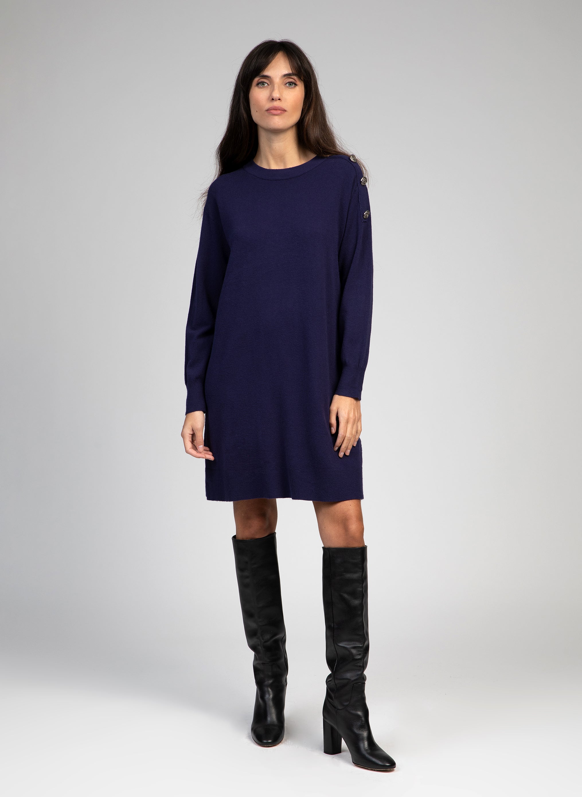 ROBE MIDI NAKAO navy
