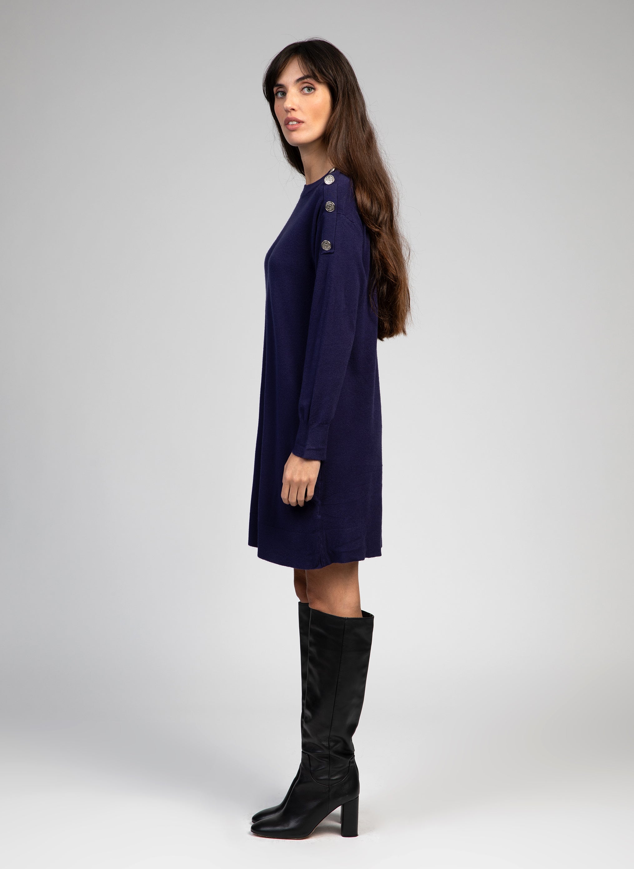 ROBE MIDI NAKAO navy