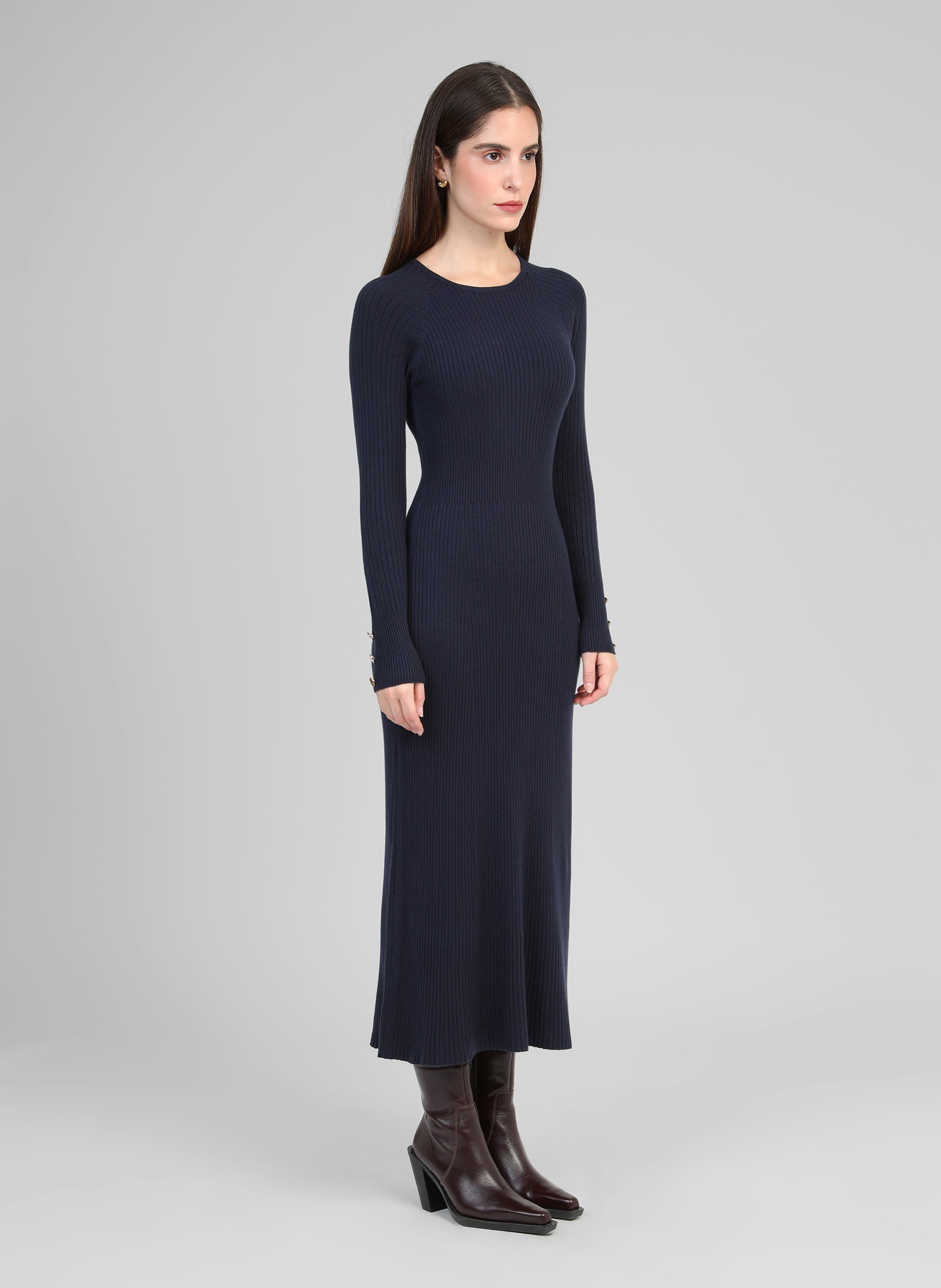 ROBE MIDI NAKA navy