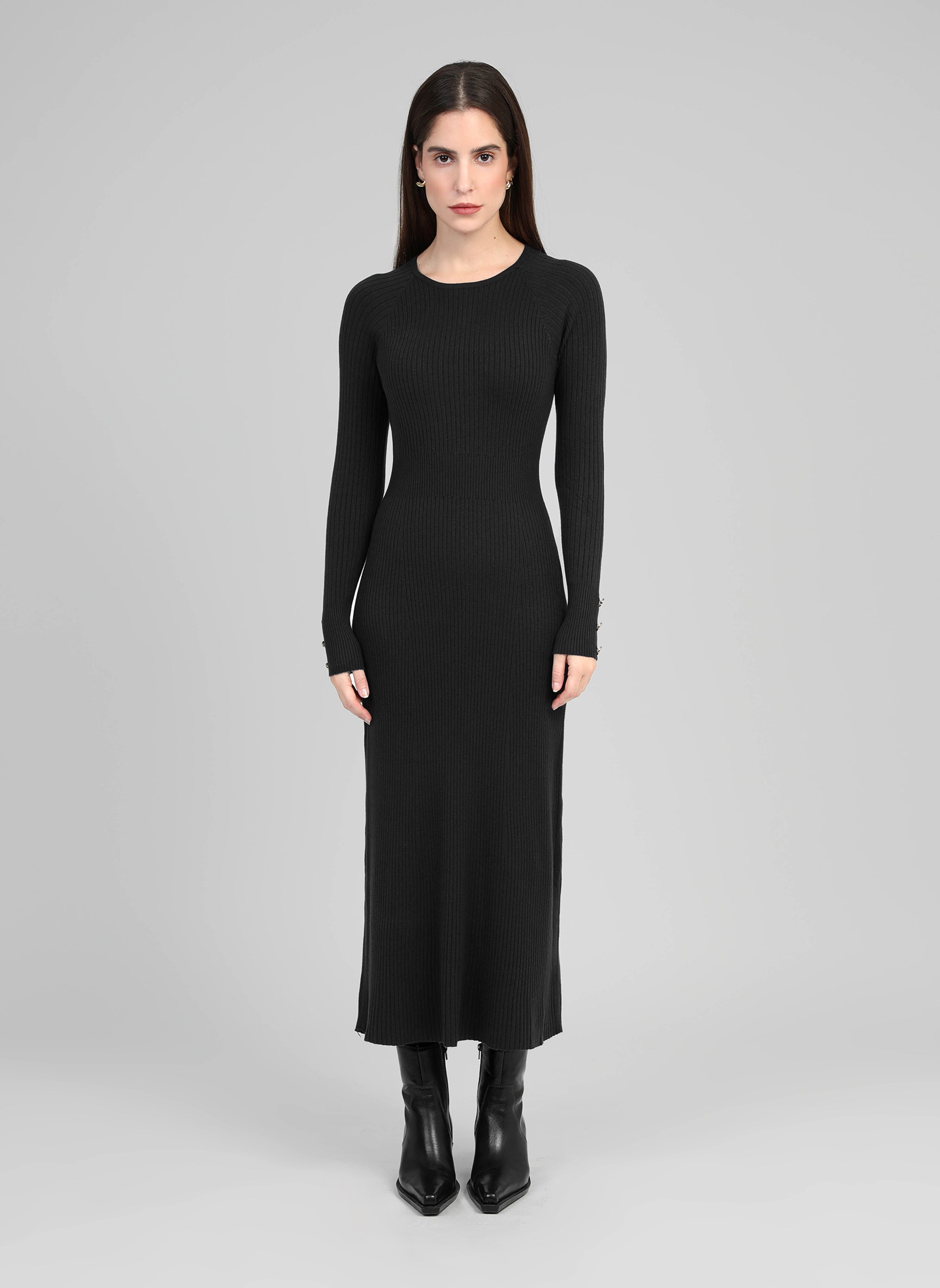 ROBE MIDI NAKA noir