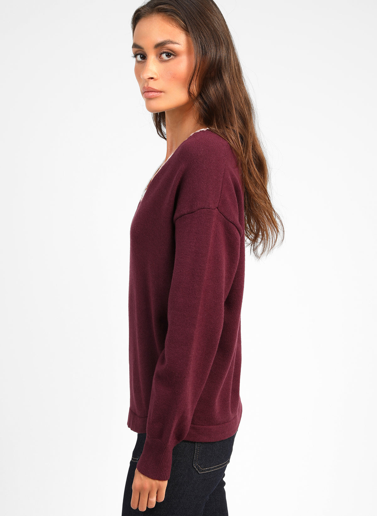 PULL NALEY grenat