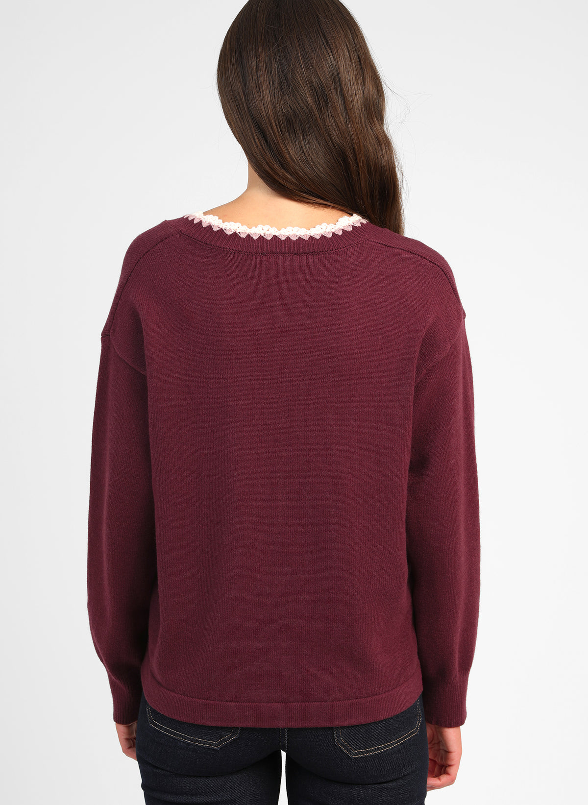 PULL NALEY grenat