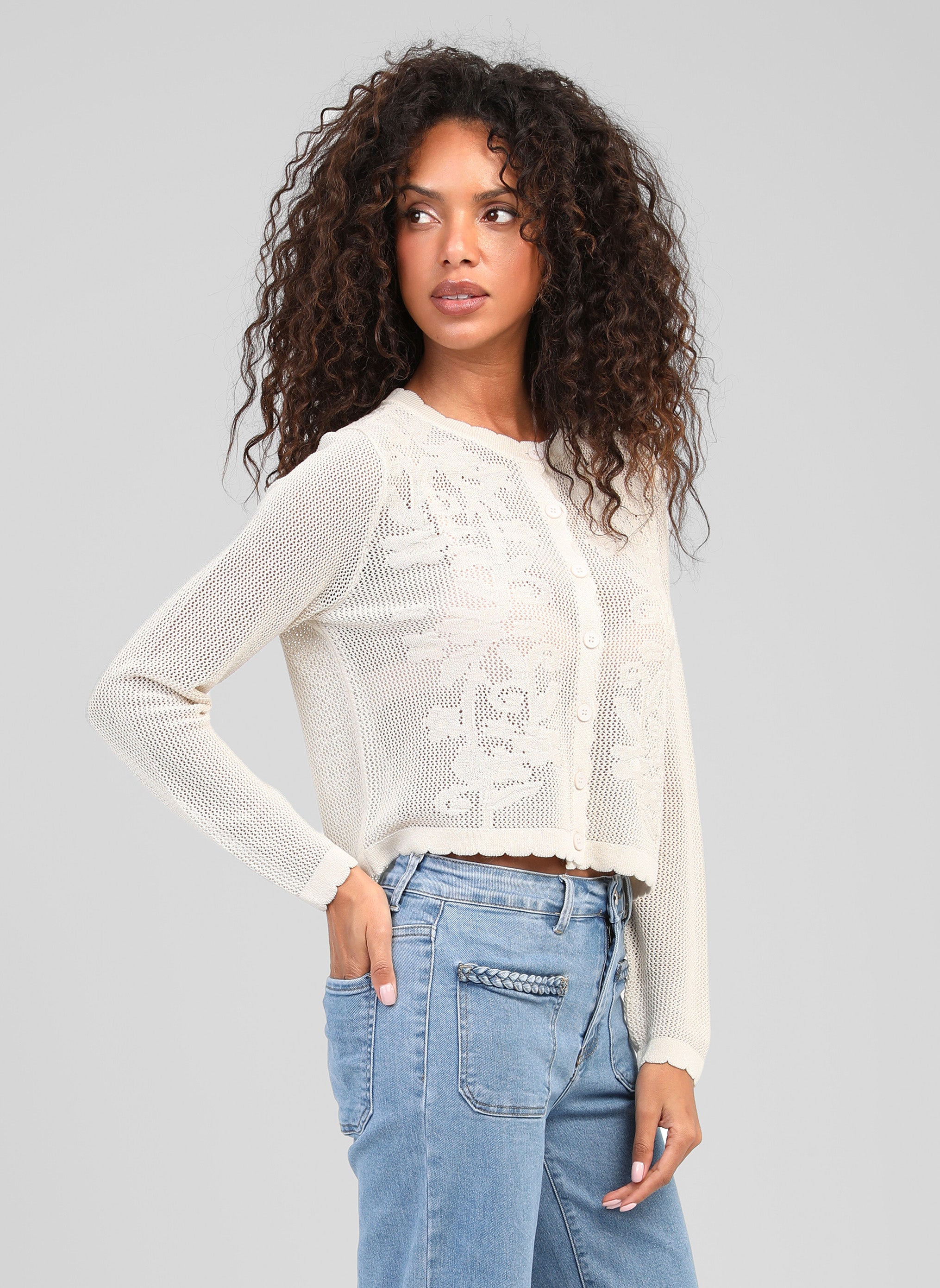 GILET NANITA ecru