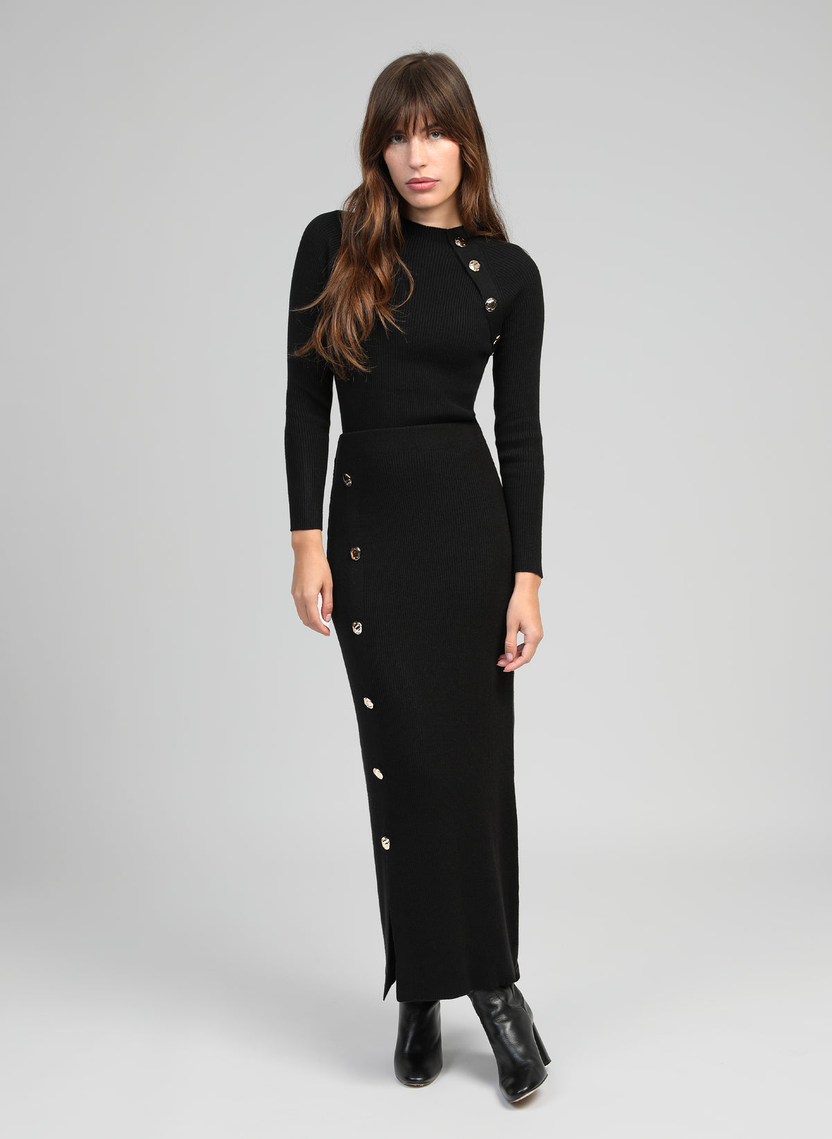 JUPE LONGUE NINA noir