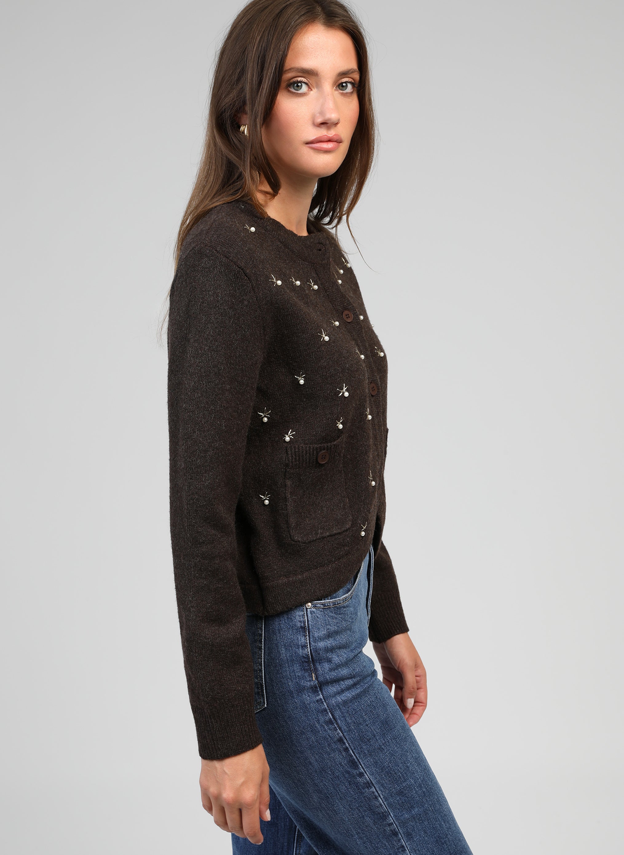 GILET NATALIA brown