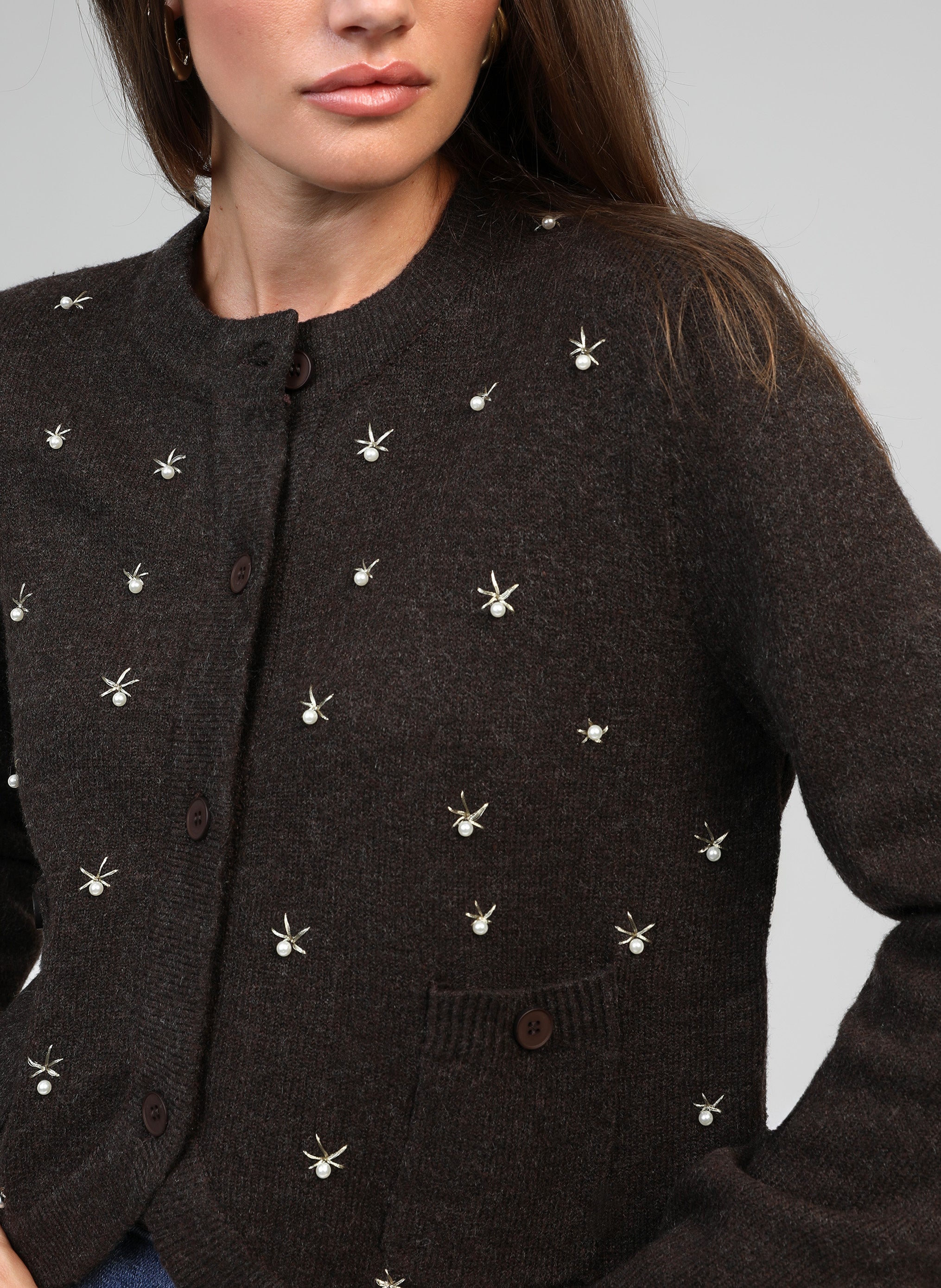 GILET NATALIA brown