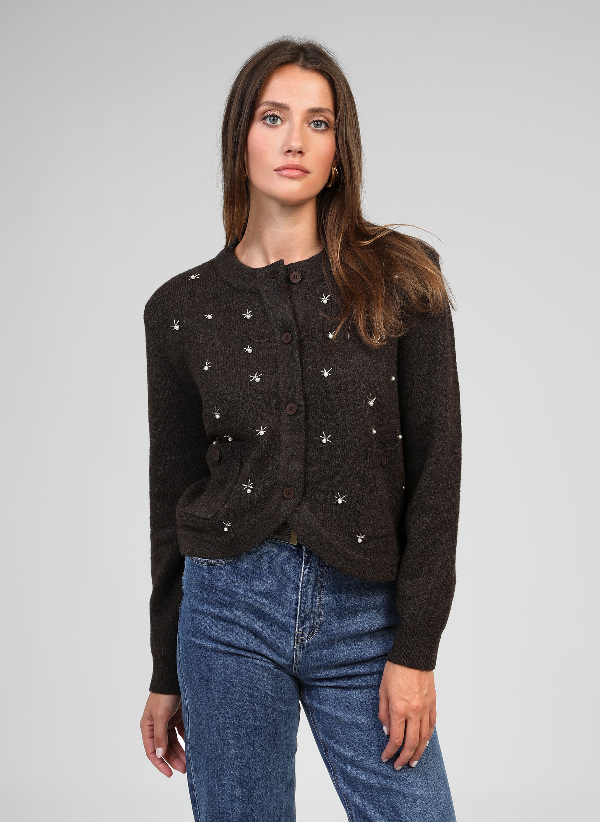 GILET NATALIA brown