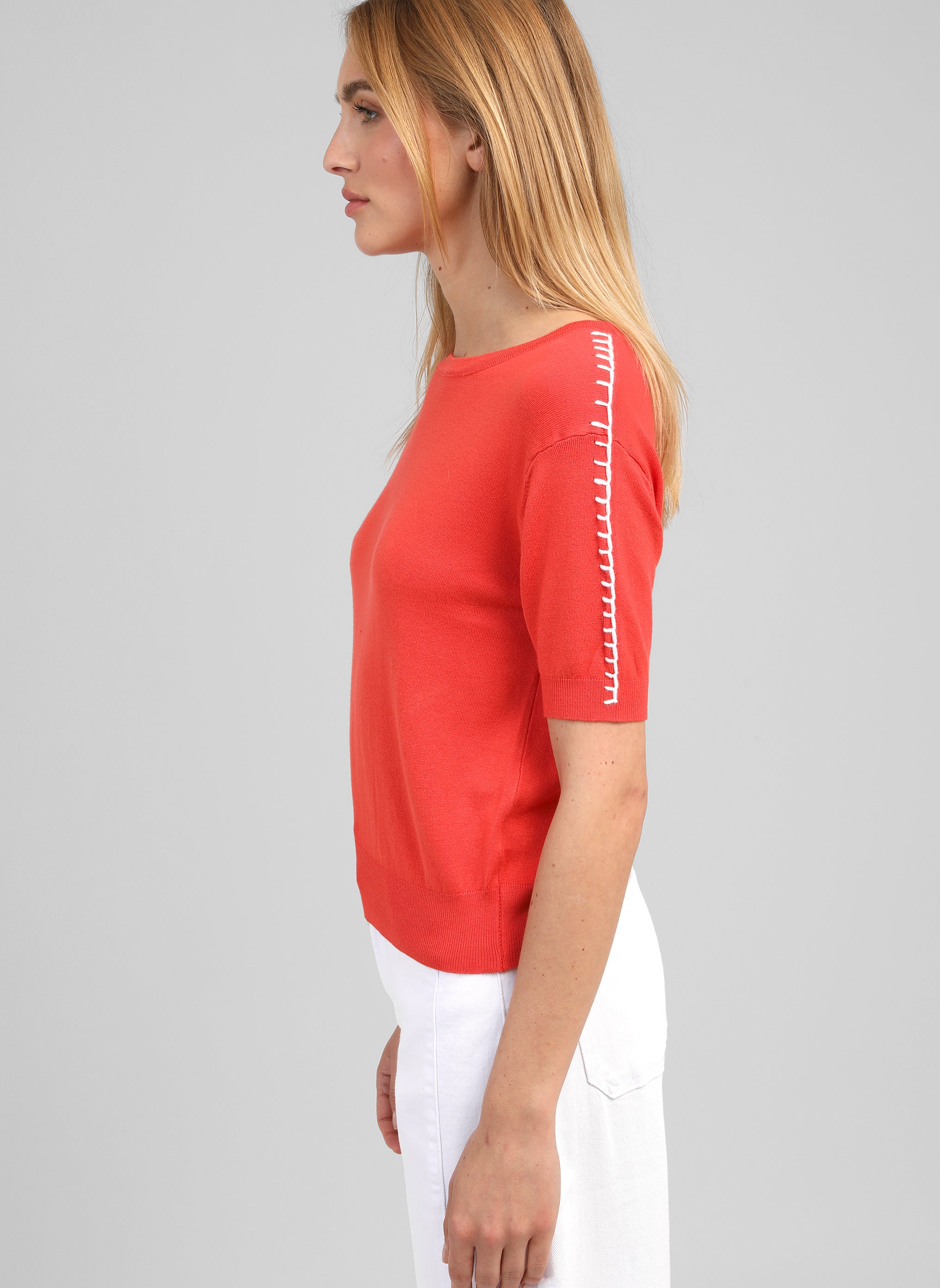 PULL NIKOLI coquelicot