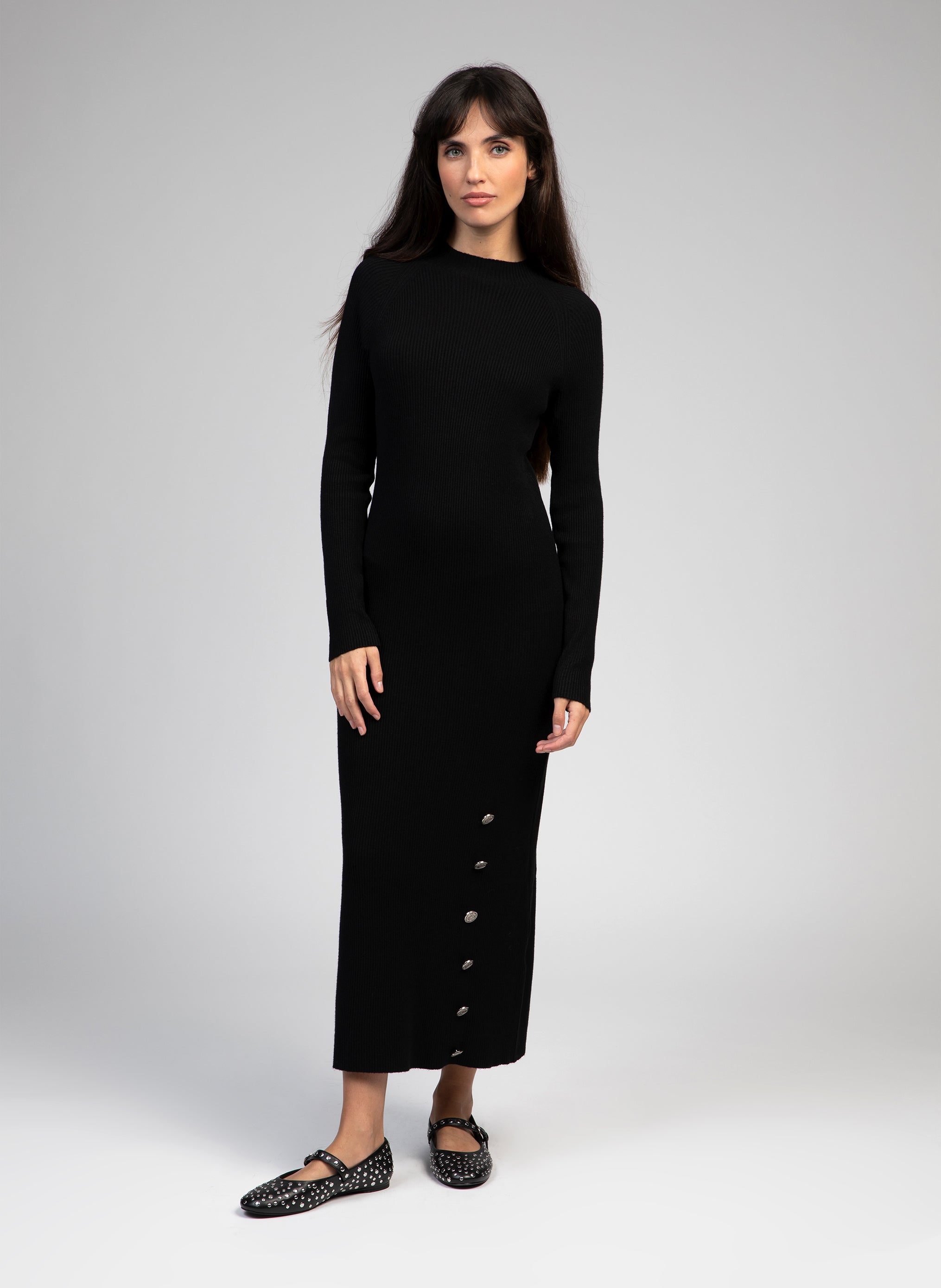 ROBE MIDI NIRMALA noir