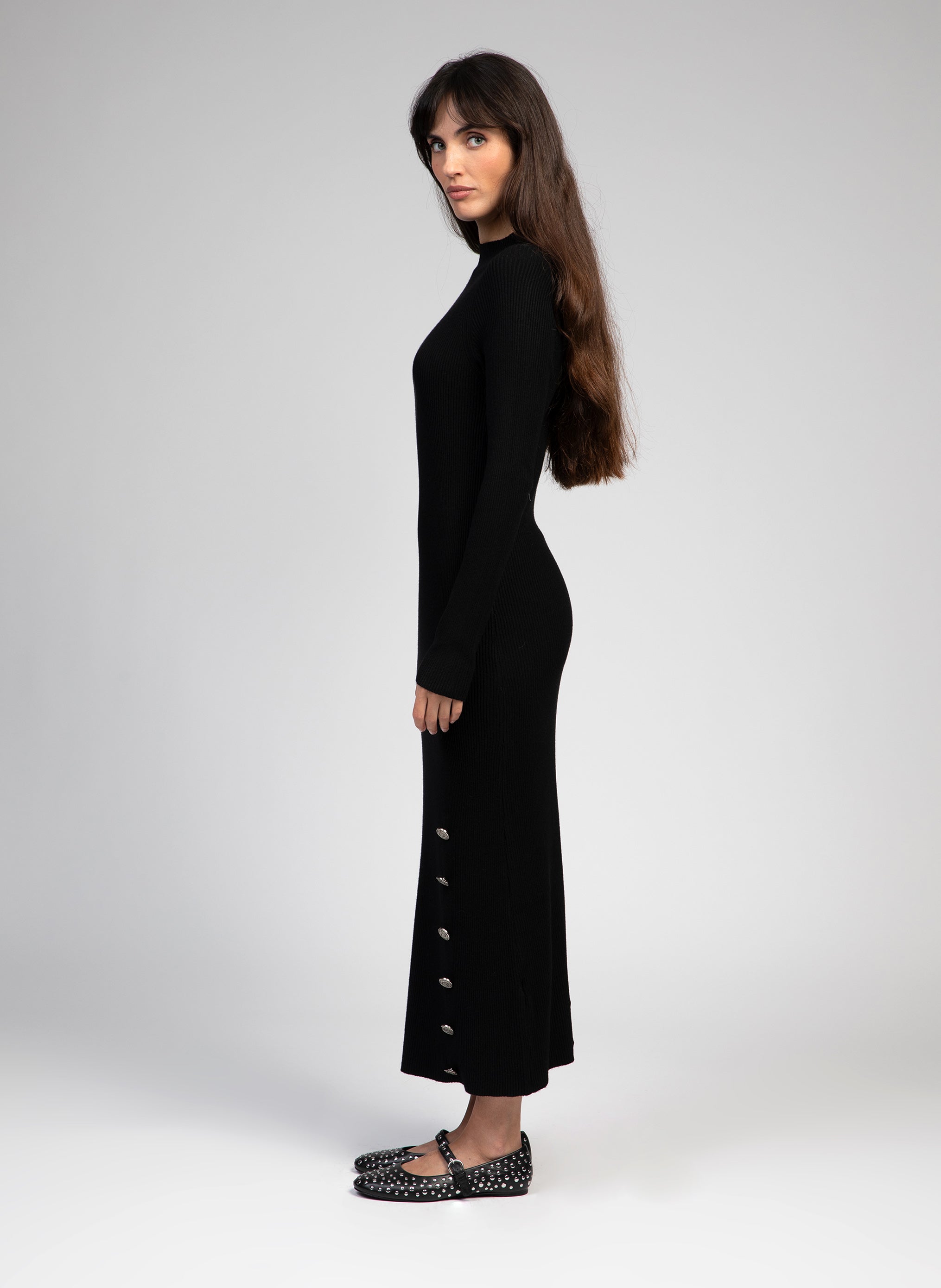 ROBE MIDI NIRMALA noir
