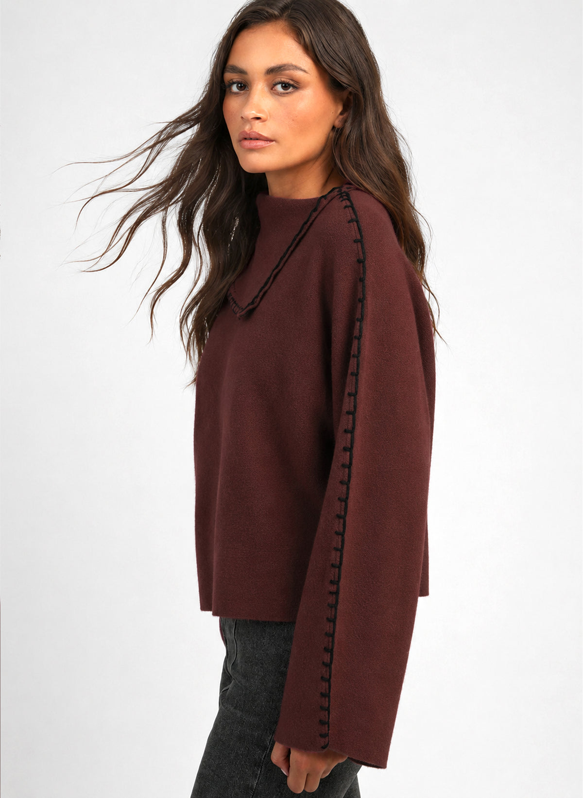 PULL NOFELIO chocolat