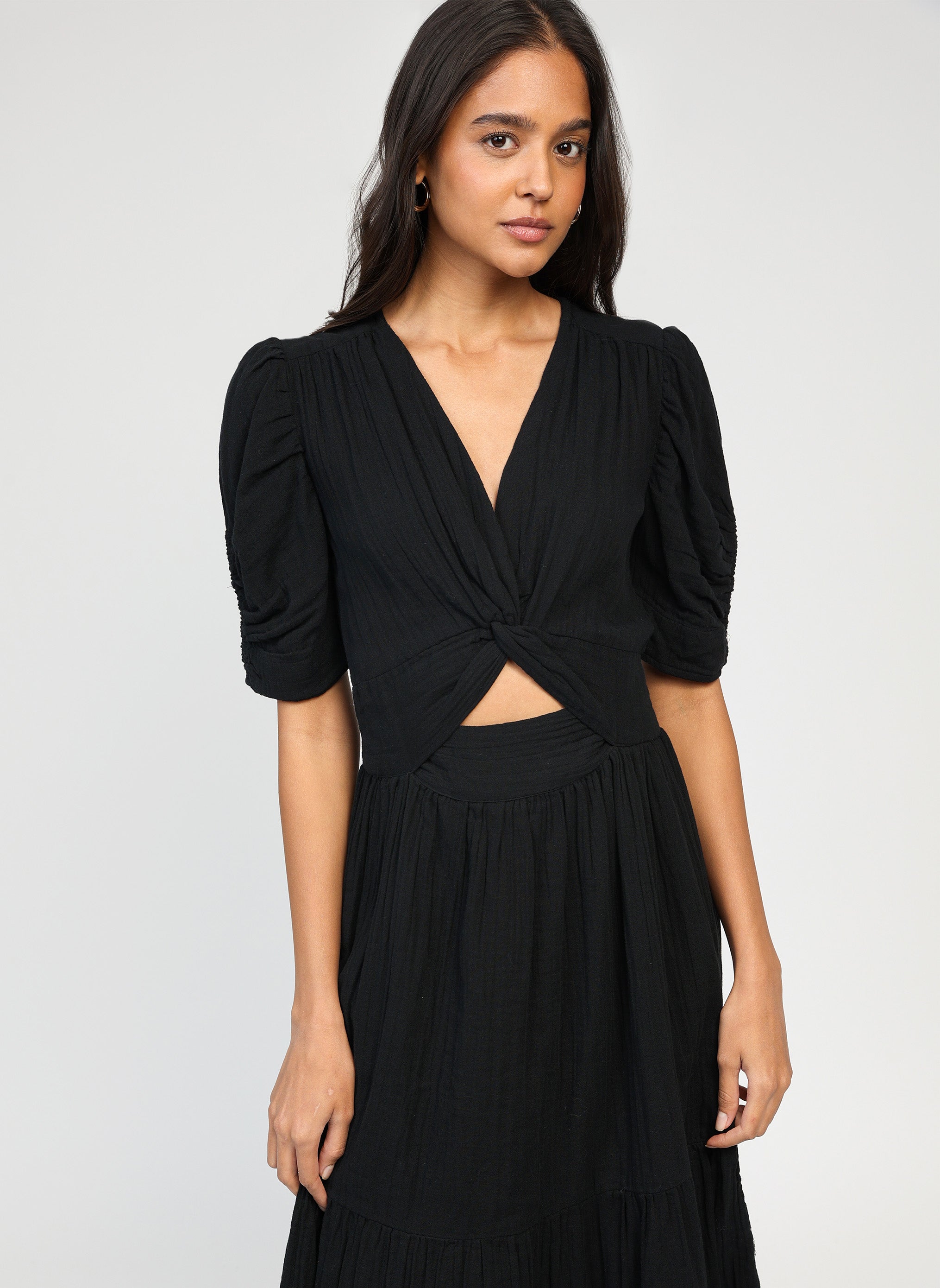 ROBE MIDI ODOUMA noir