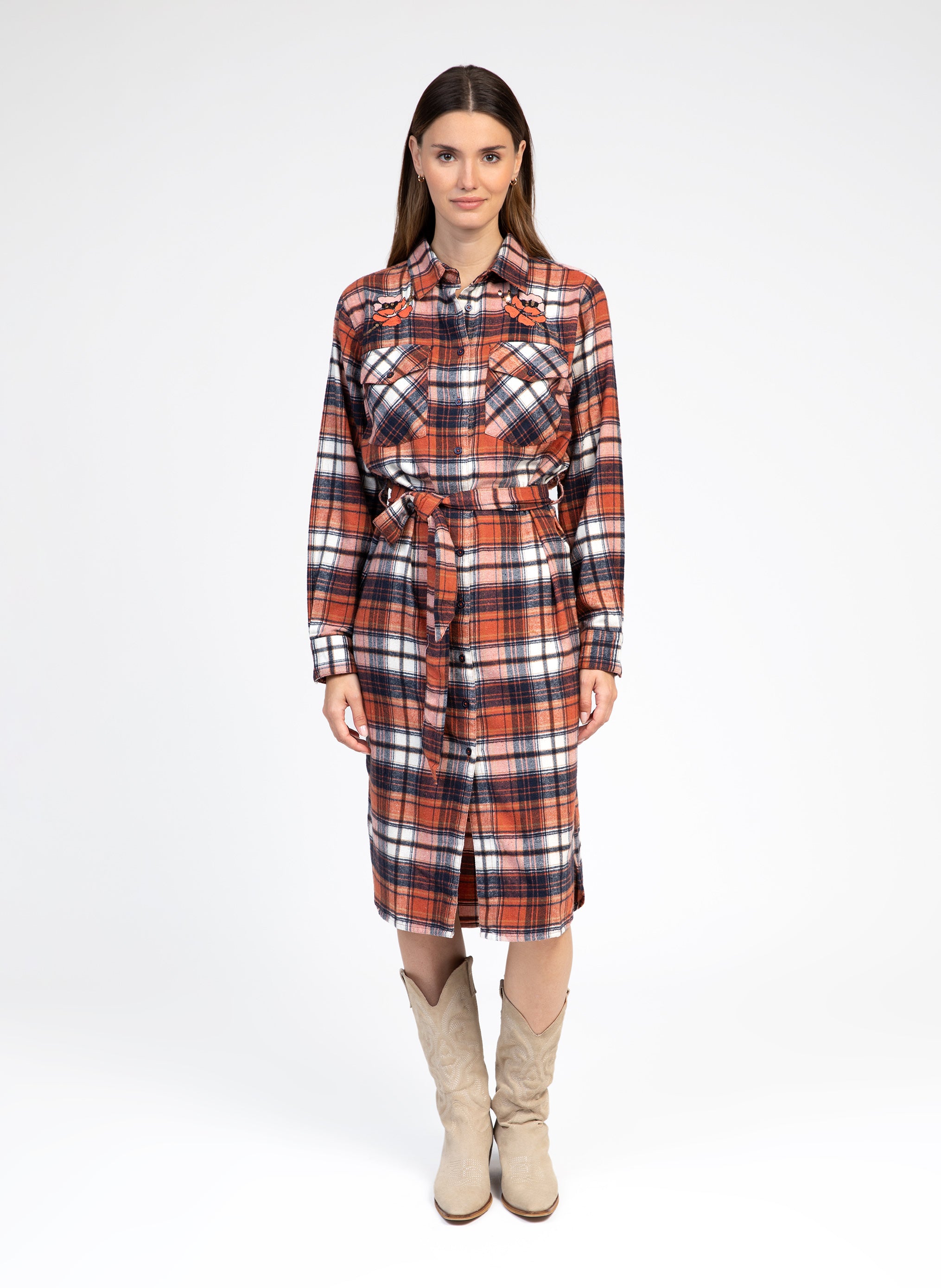ROBE LONGUE OKSANE corail