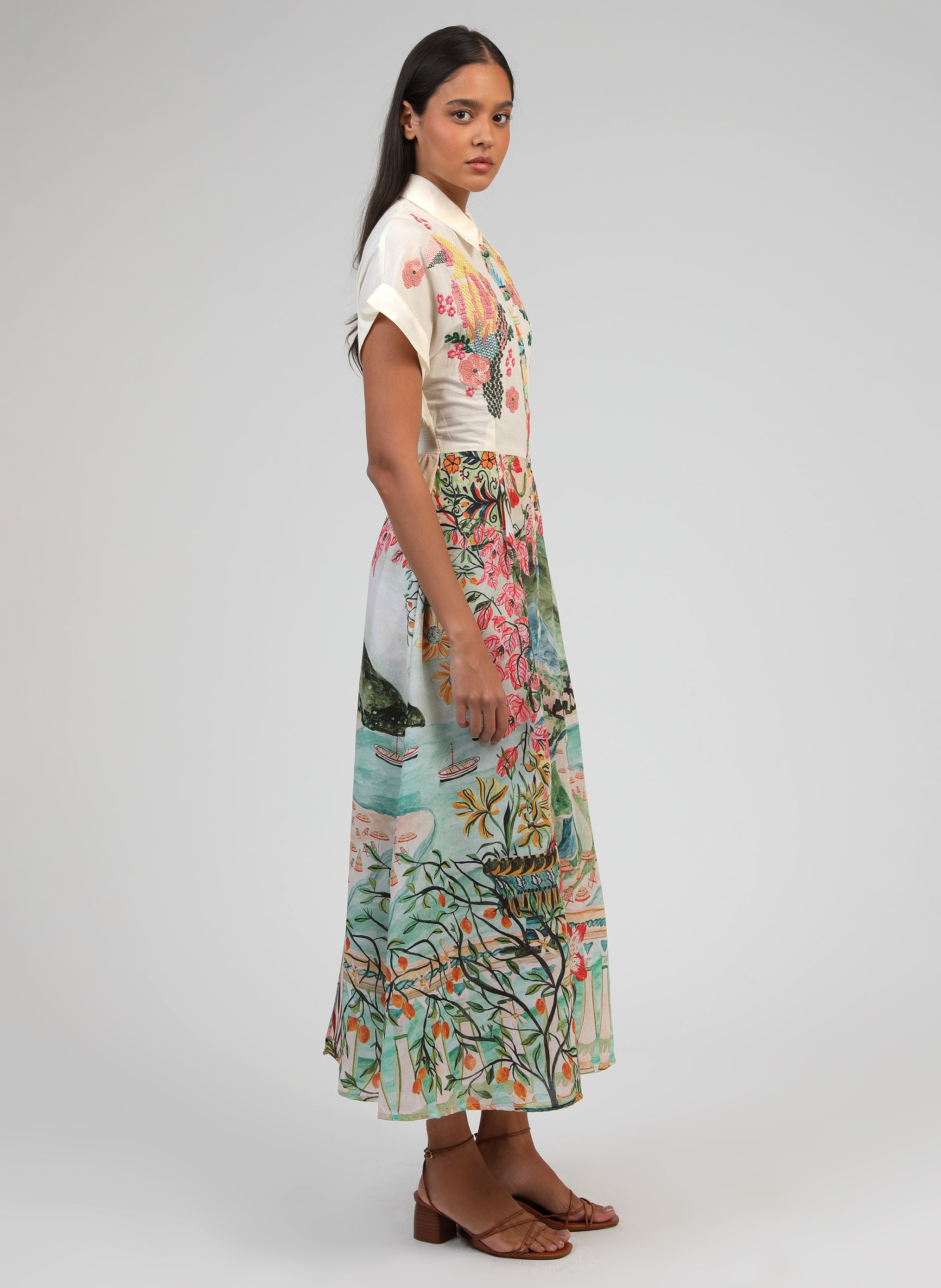 ROBE LONGUE OLENAVIE eden ecru