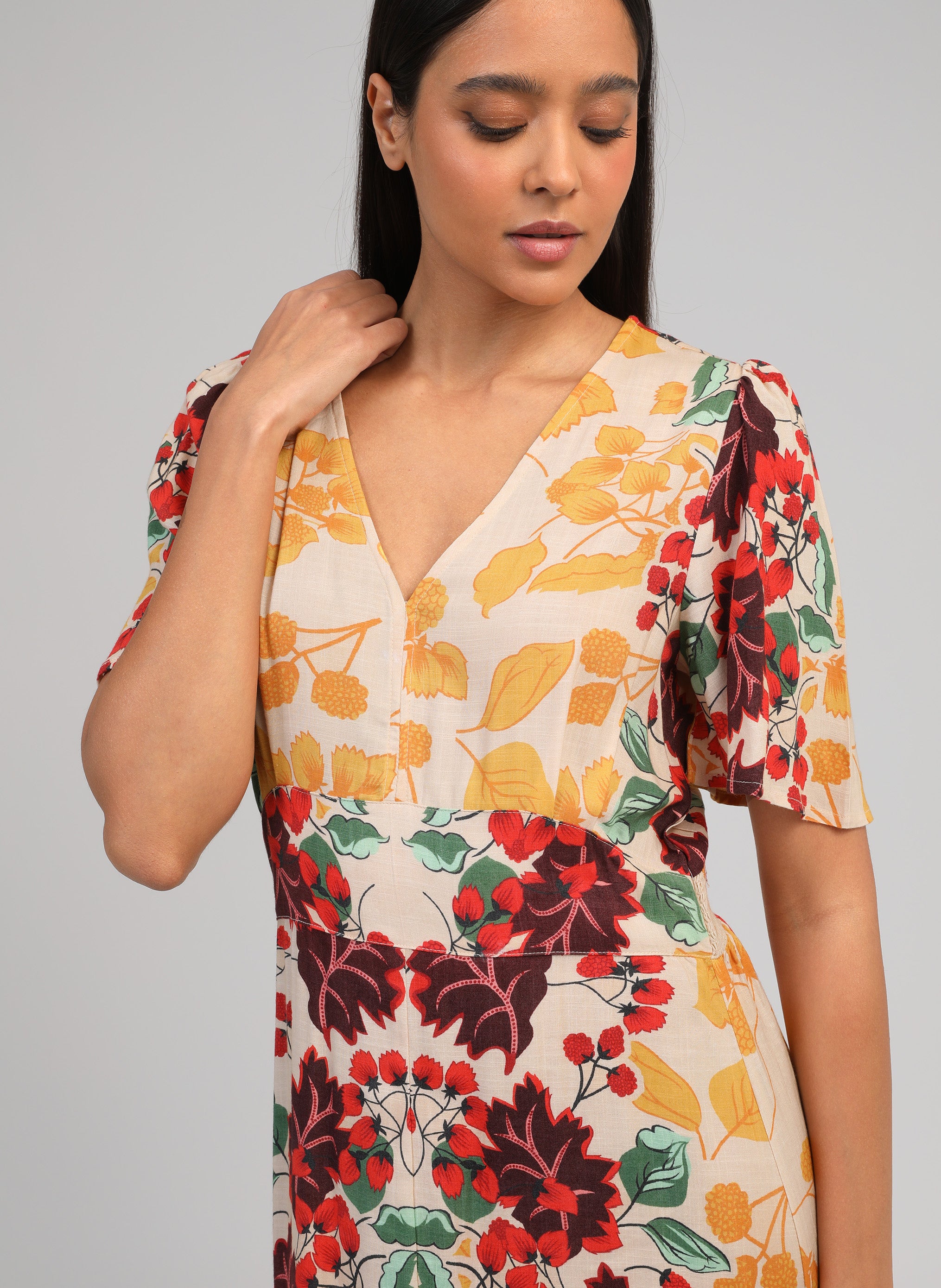 ROBE LONGUE ONESSA forest multico