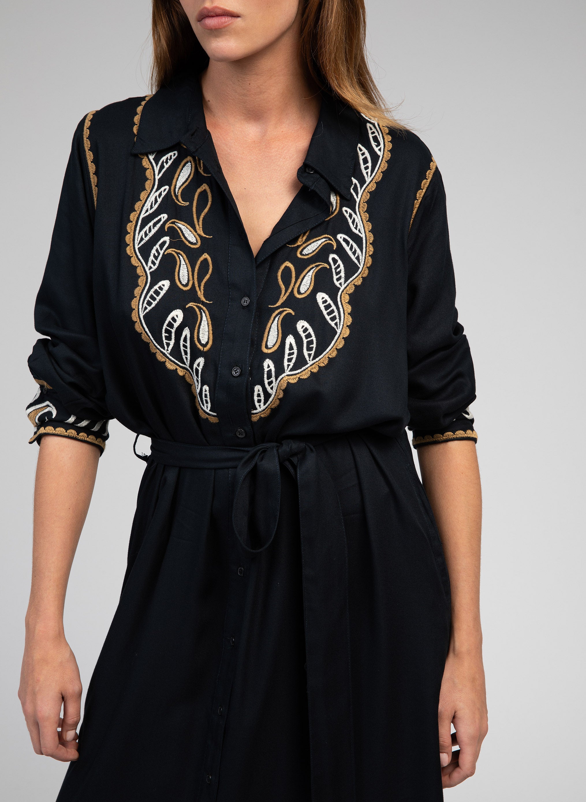 ROBE LONGUE ORIANY noir